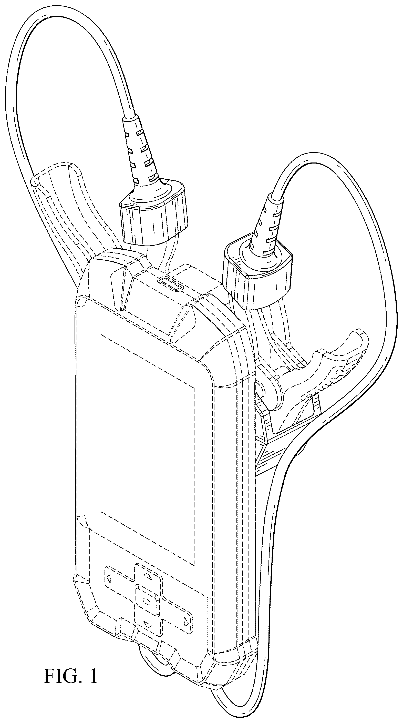 Patent USD1043385 Figure 1 – Battery tester housing