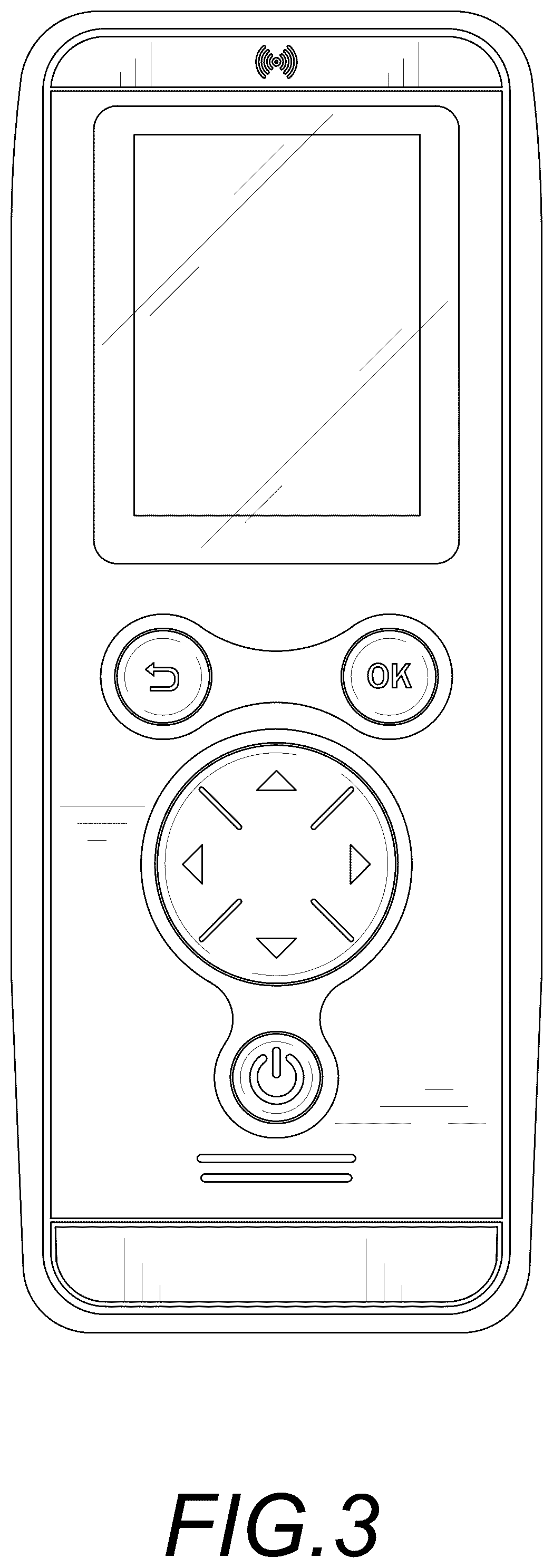 Patent USD1043389 Figure 3 – Tire pressure relearn tool