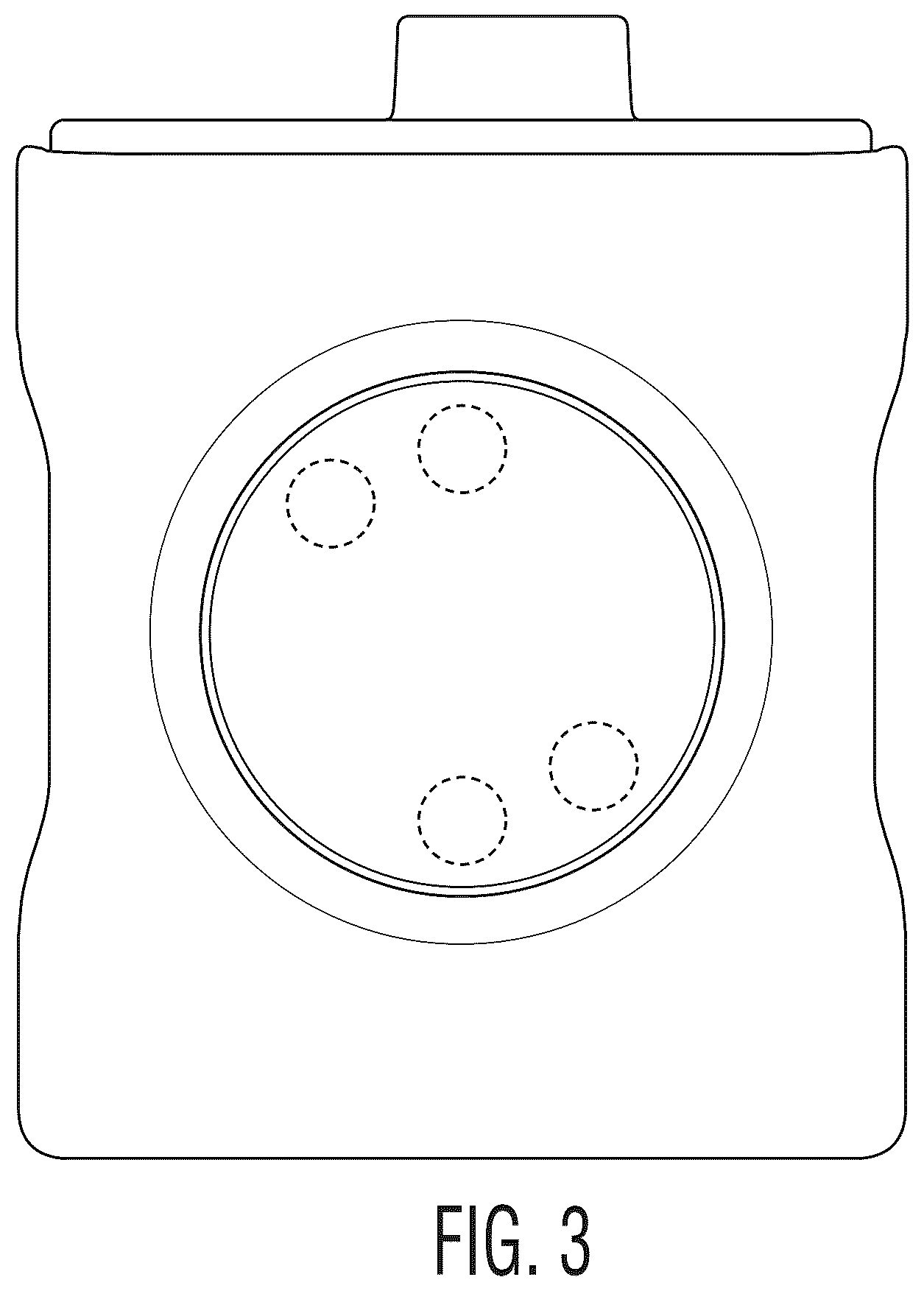 Patent USD1043393 Figure 3 – Measurement device holder