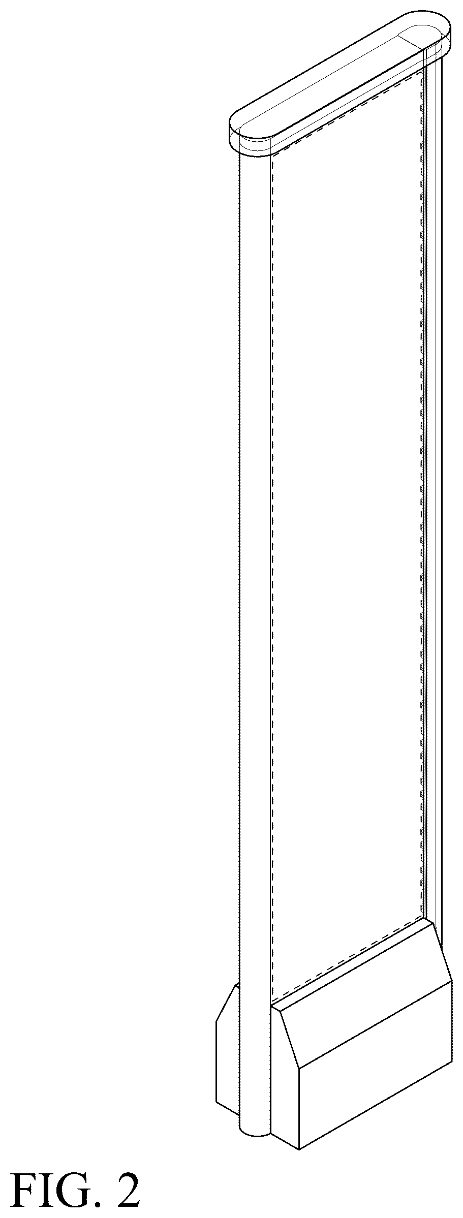 Patent USD1043394 Figure 2 – Electronic article surveillance pedestal
