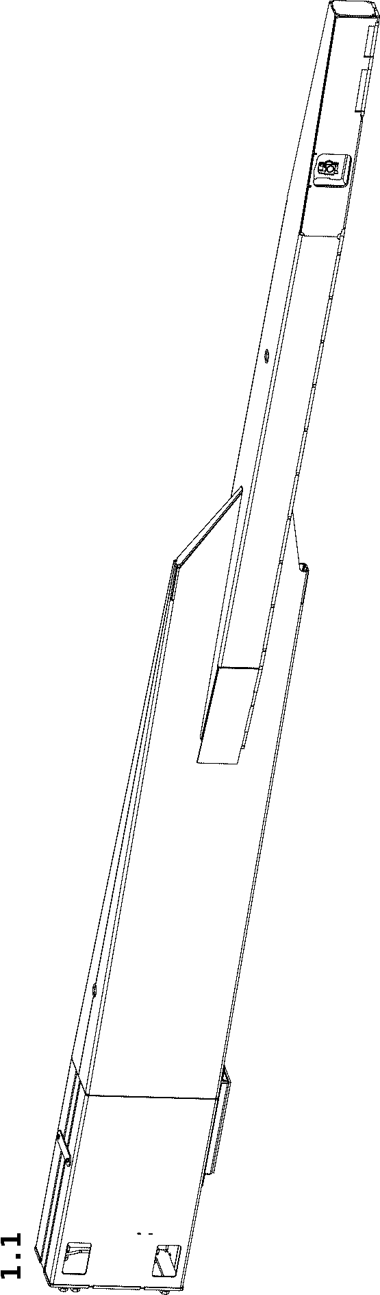 Patent USD1043401 Figure 1 – Crash barrier system for contraflow management