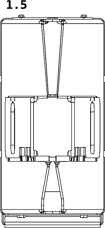 Patent USD1043401 Figure 5 – Crash barrier system for contraflow management