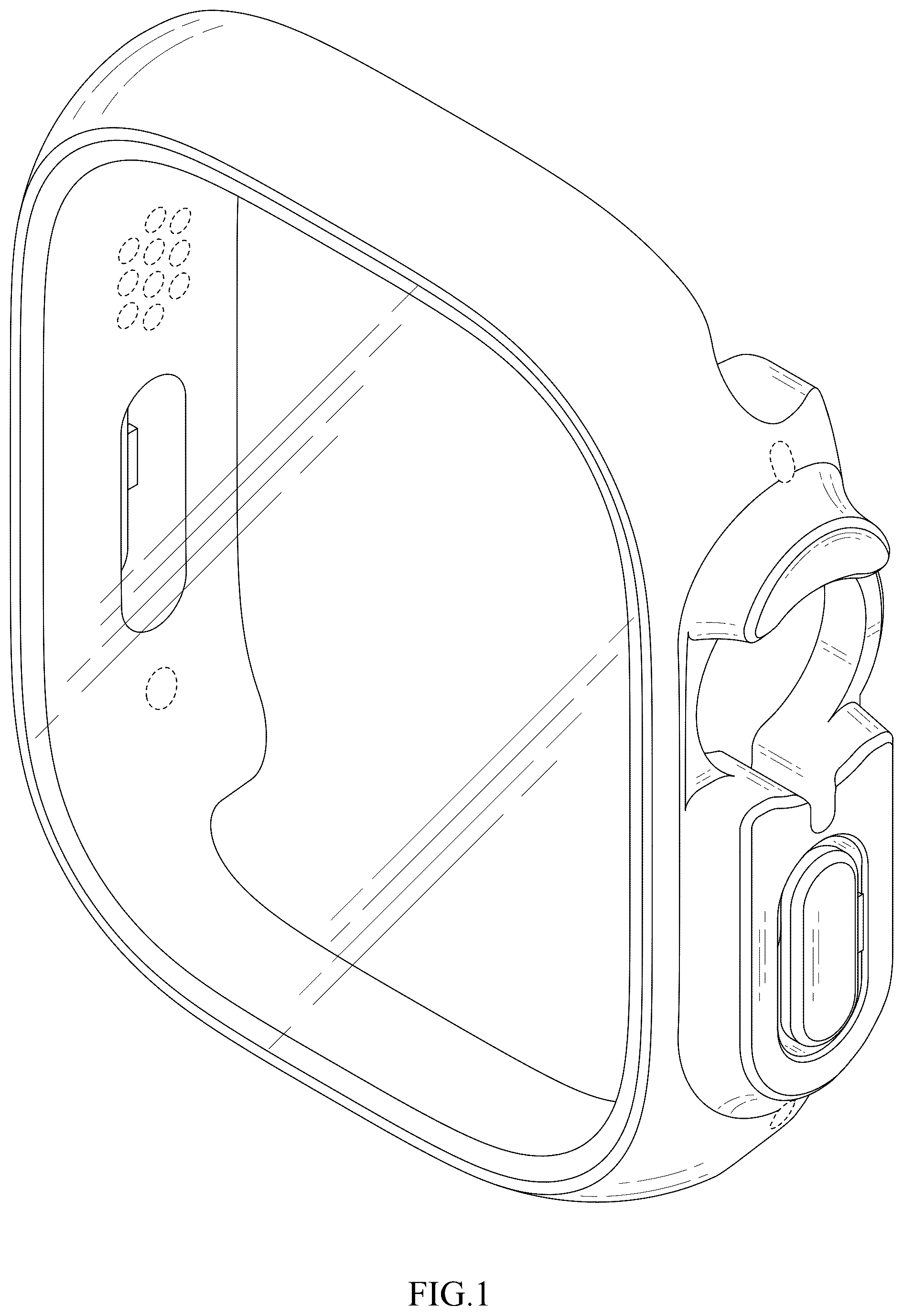 Patent USD1043405 Figure 1 – Protective case for a watch