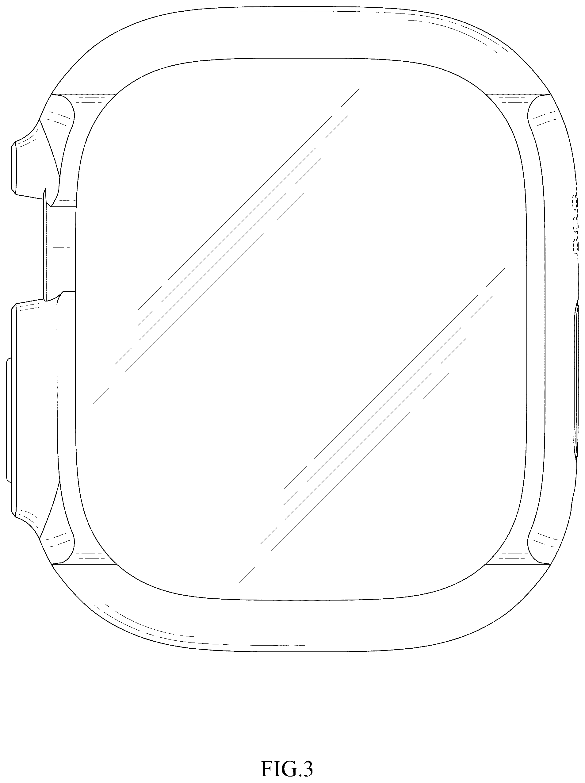 Patent USD1043405 Figure 3 – Protective case for a watch