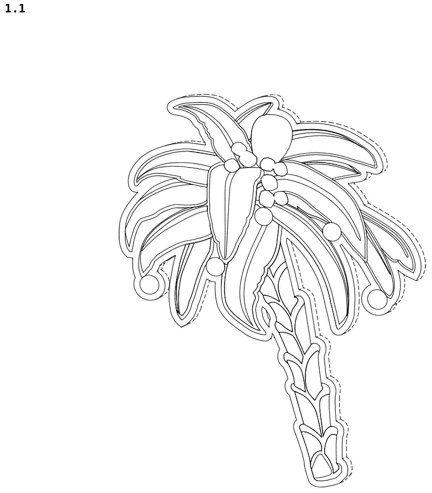 Patent USD1043408 Figure 1 – Article of adornment