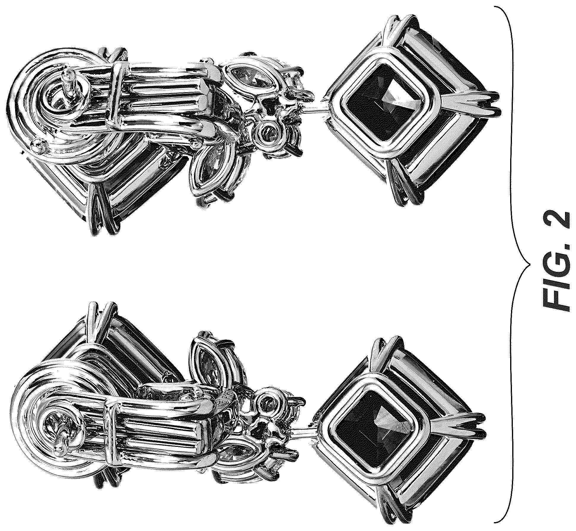Patent USD1043420 Figure 2 – Pair of earrings