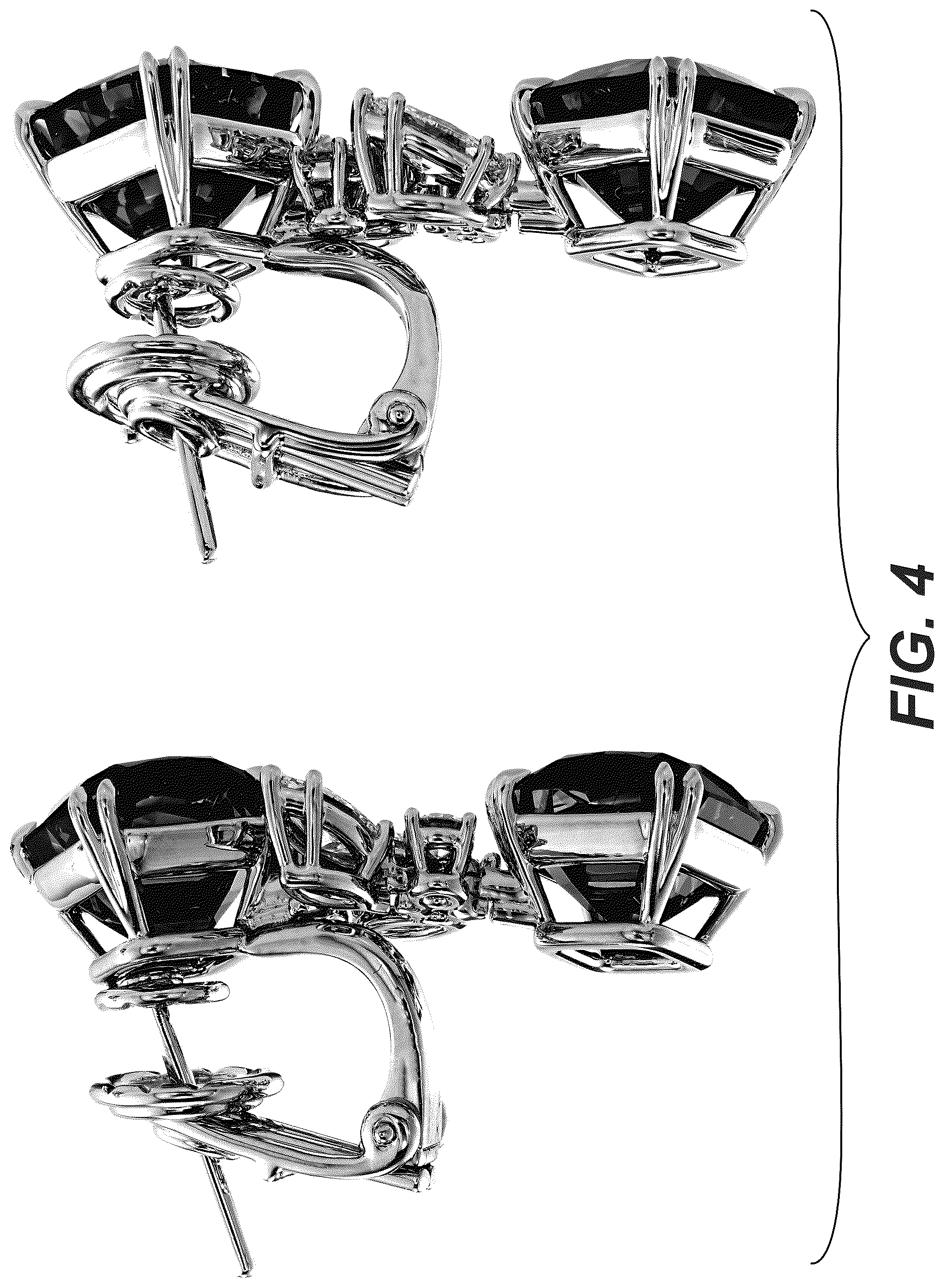 Patent USD1043420 Figure 4 – Pair of earrings