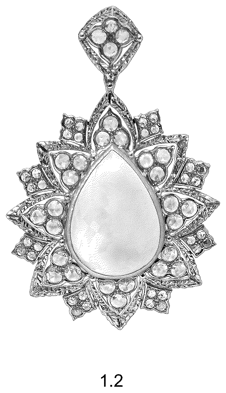 Patent USD1043422 Figure 2 – Pendant