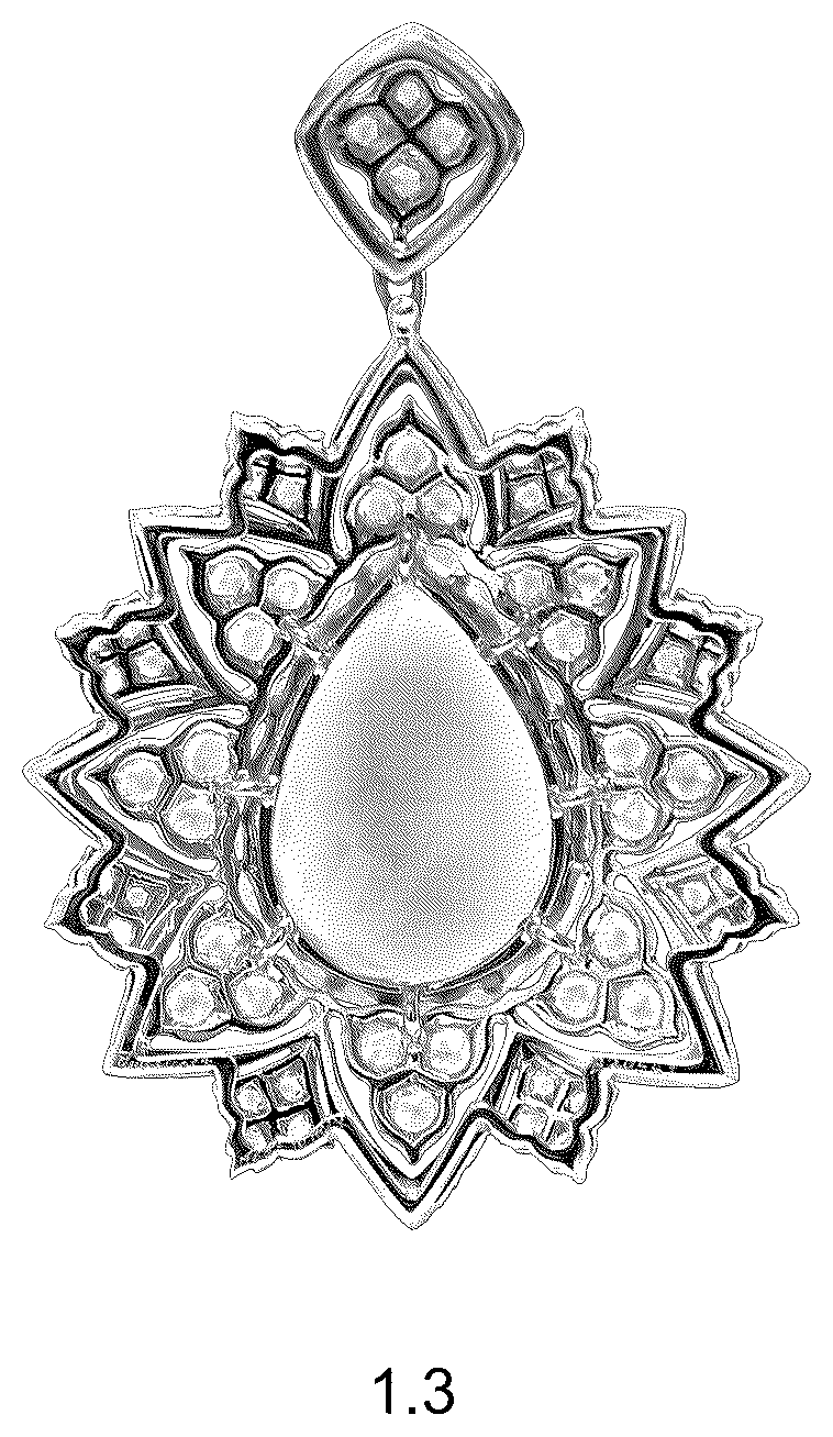 Patent USD1043422 Figure 3 – Pendant