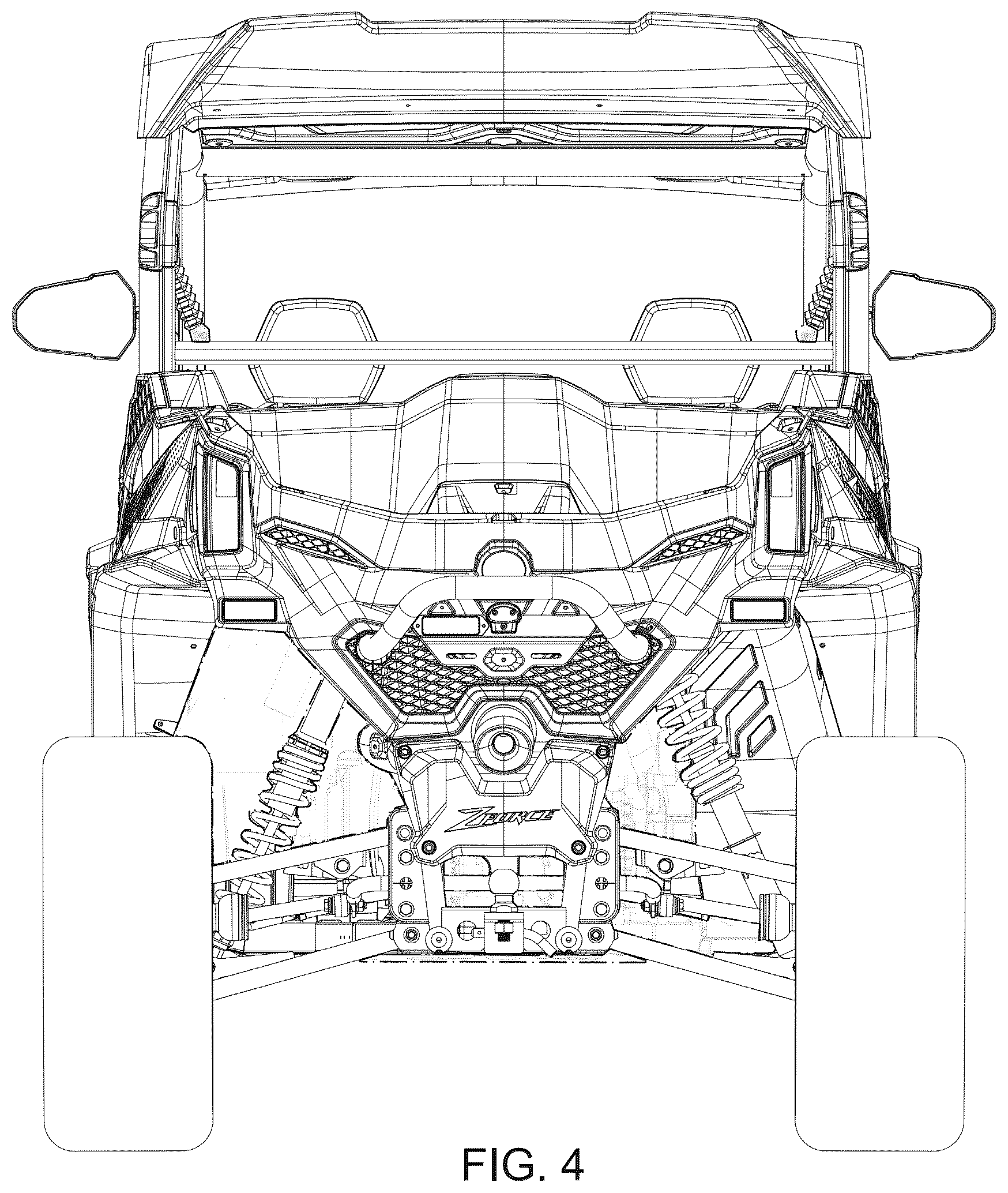 Patent USD1043433 Figure 4 – All-terrain vehicle