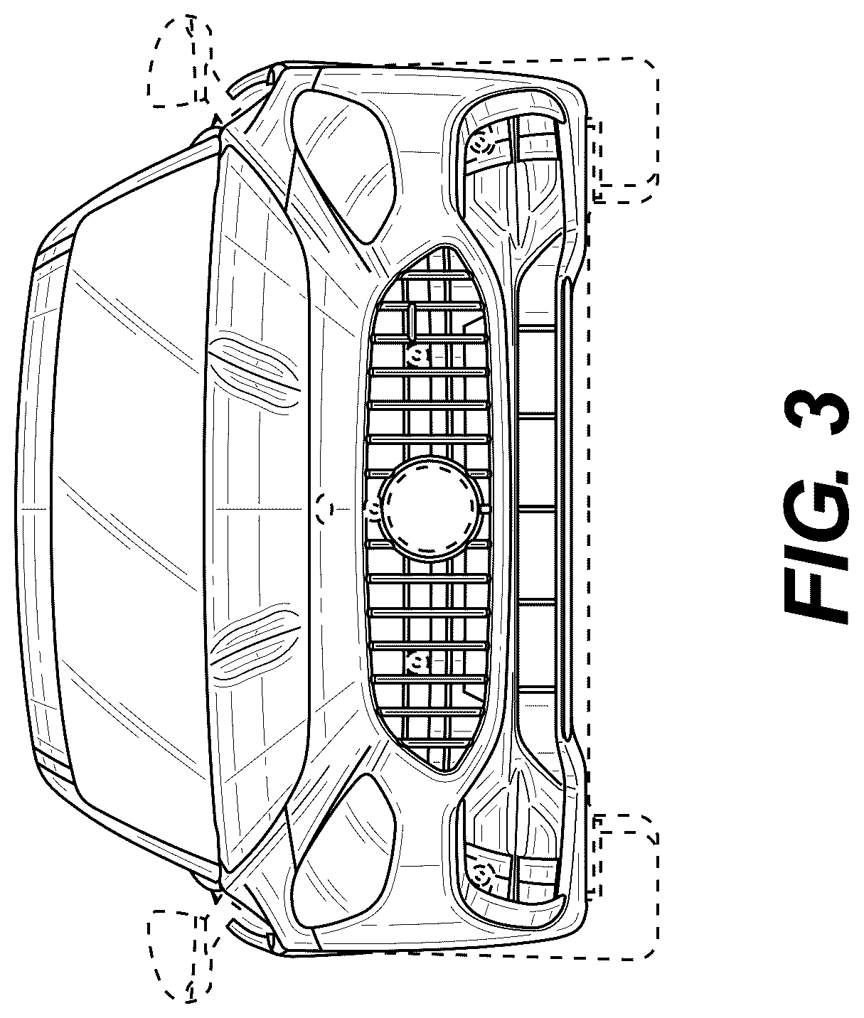 Patent USD1043439 Figure 3 – Motor vehicle body, toy vehicle body replica, and/or other replica