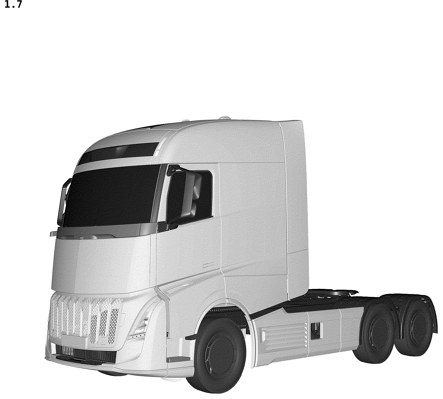 Patent USD1043441 Figure 7 – Motor truck