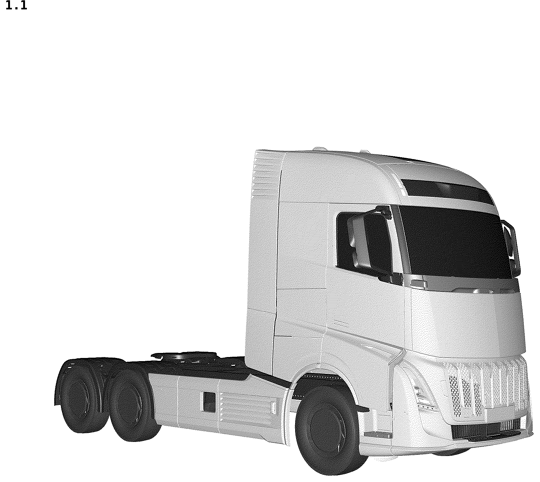 Patent USD1043442 Figure 1 – Motor truck