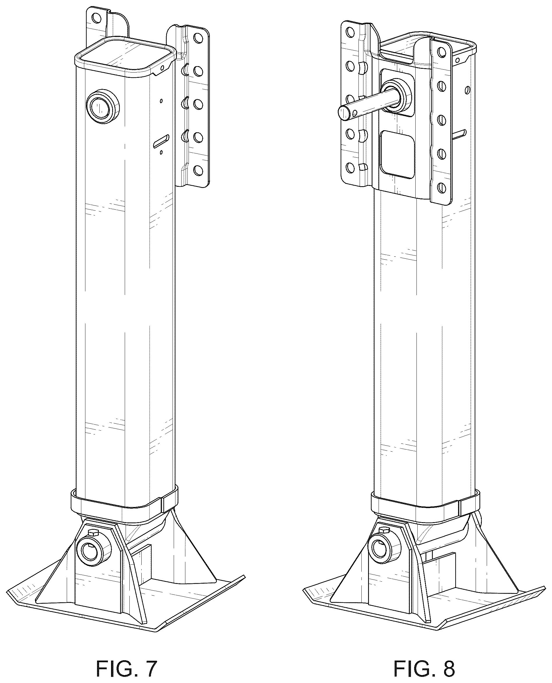 Patent USD1043443 Figure 4 – Trailer landing leg