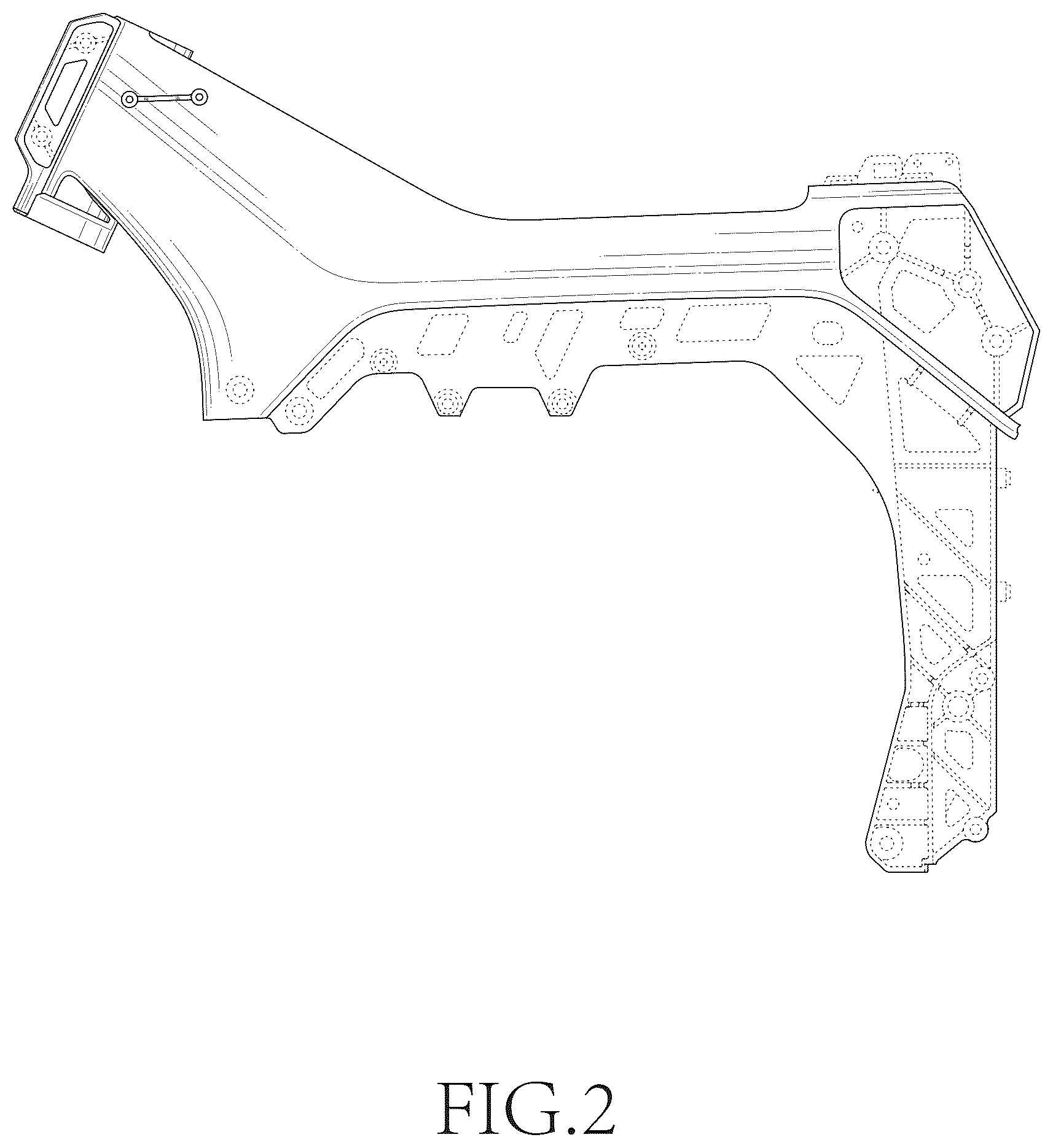 Patent USD1043446 Figure 2 – Motorcycle frame
