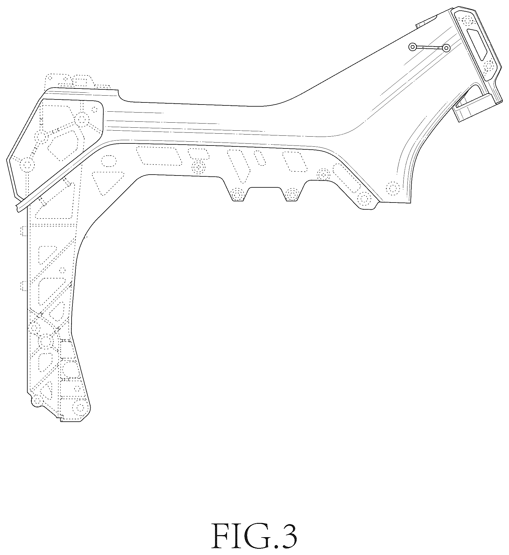 Patent USD1043446 Figure 3 – Motorcycle frame