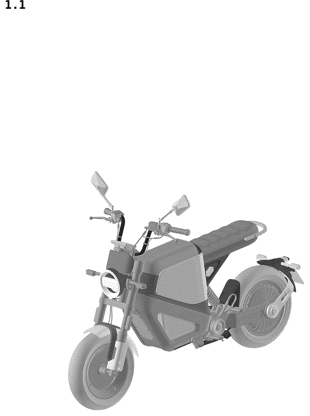 Patent USD1043447 — Electric motorcycle — Figure 1