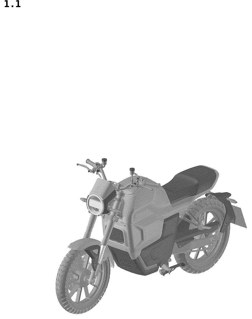 Patent USD1043448 Figure 1 – Electric motorcycle