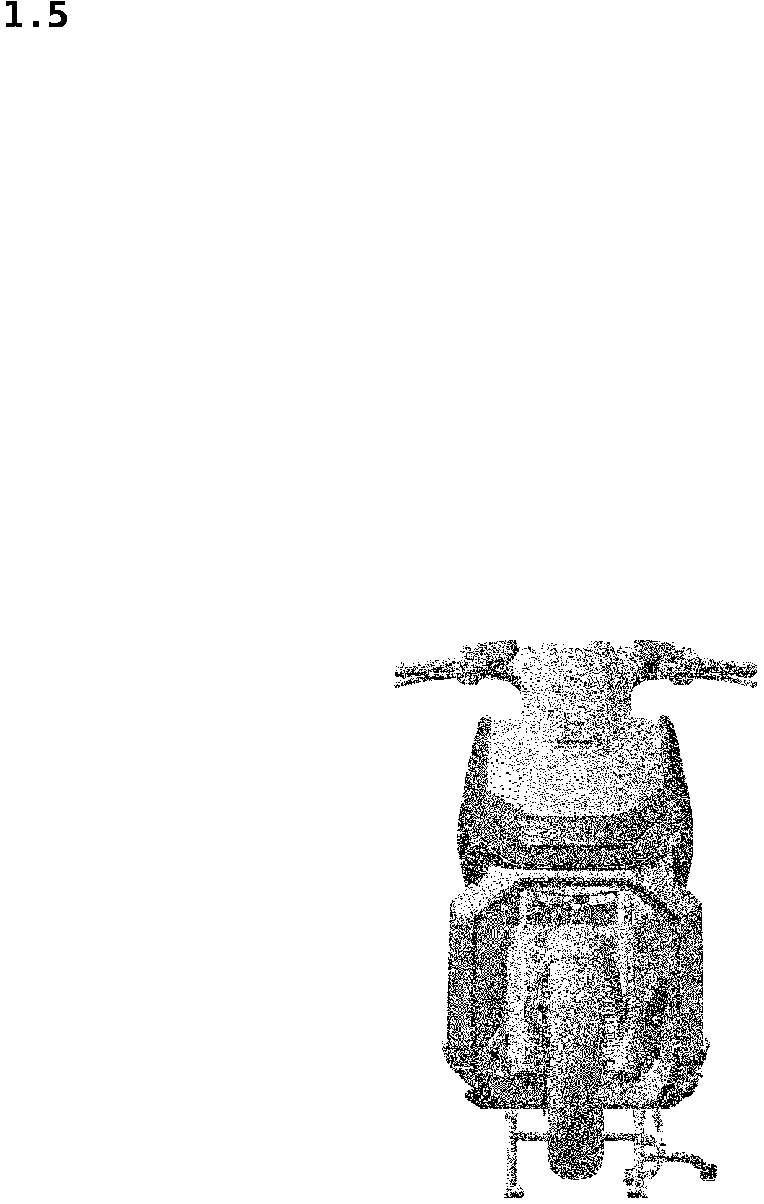 Patent USD1043449 Figure 5 – Electric motor scooter