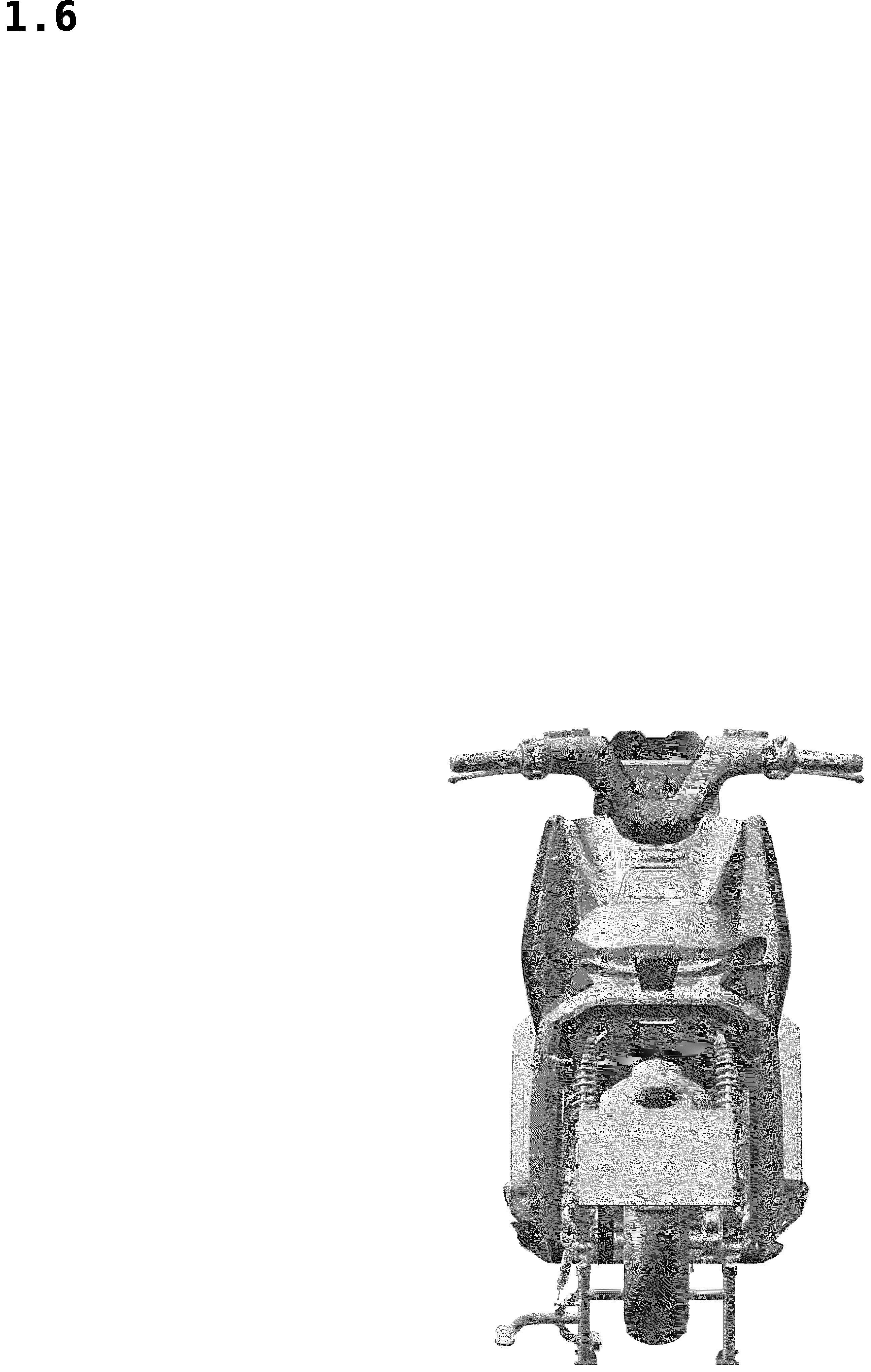 Patent USD1043449 Figure 6 – Electric motor scooter