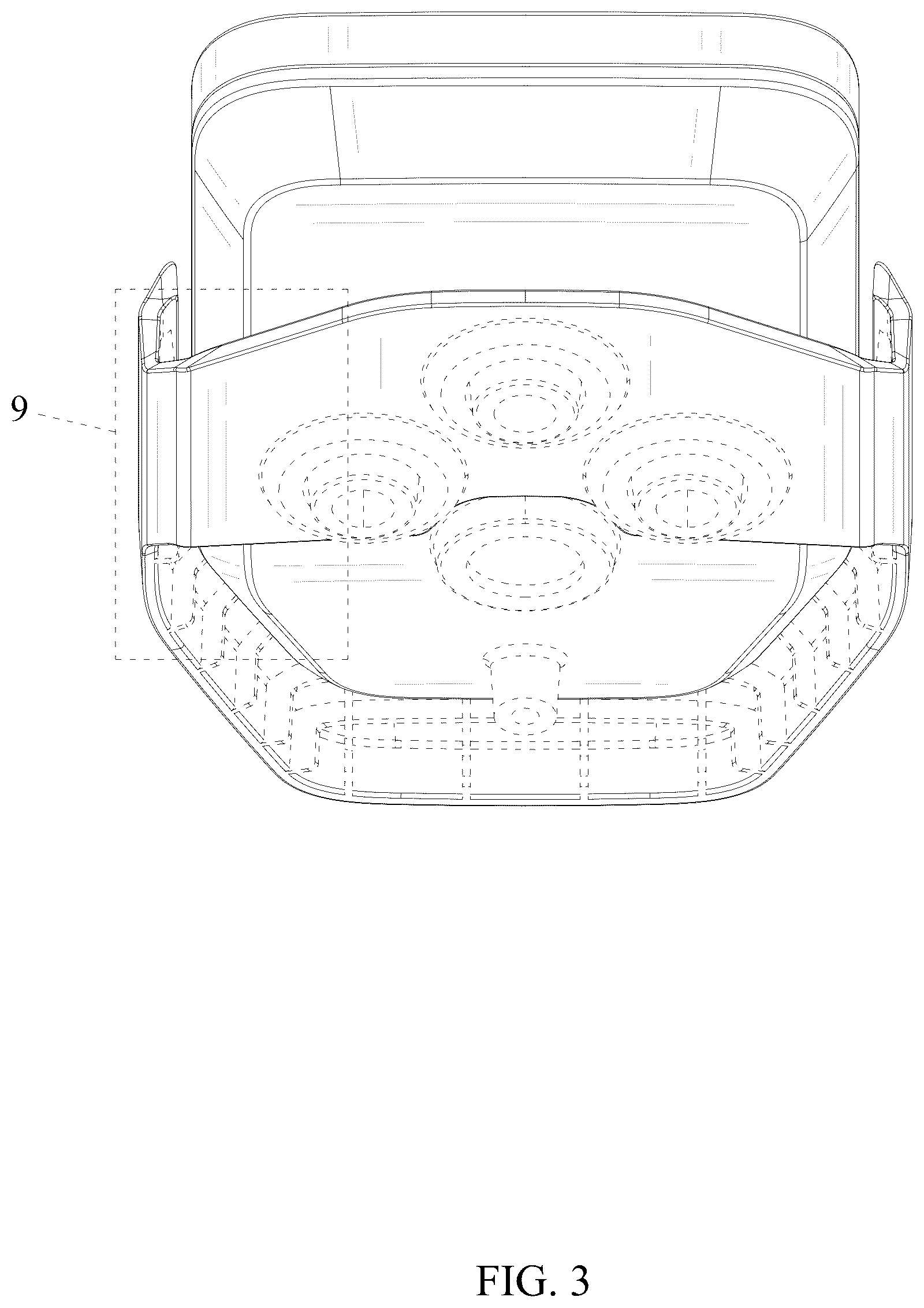 Patent USD1043452 Figure 3 – Dashboard for electric bicycle