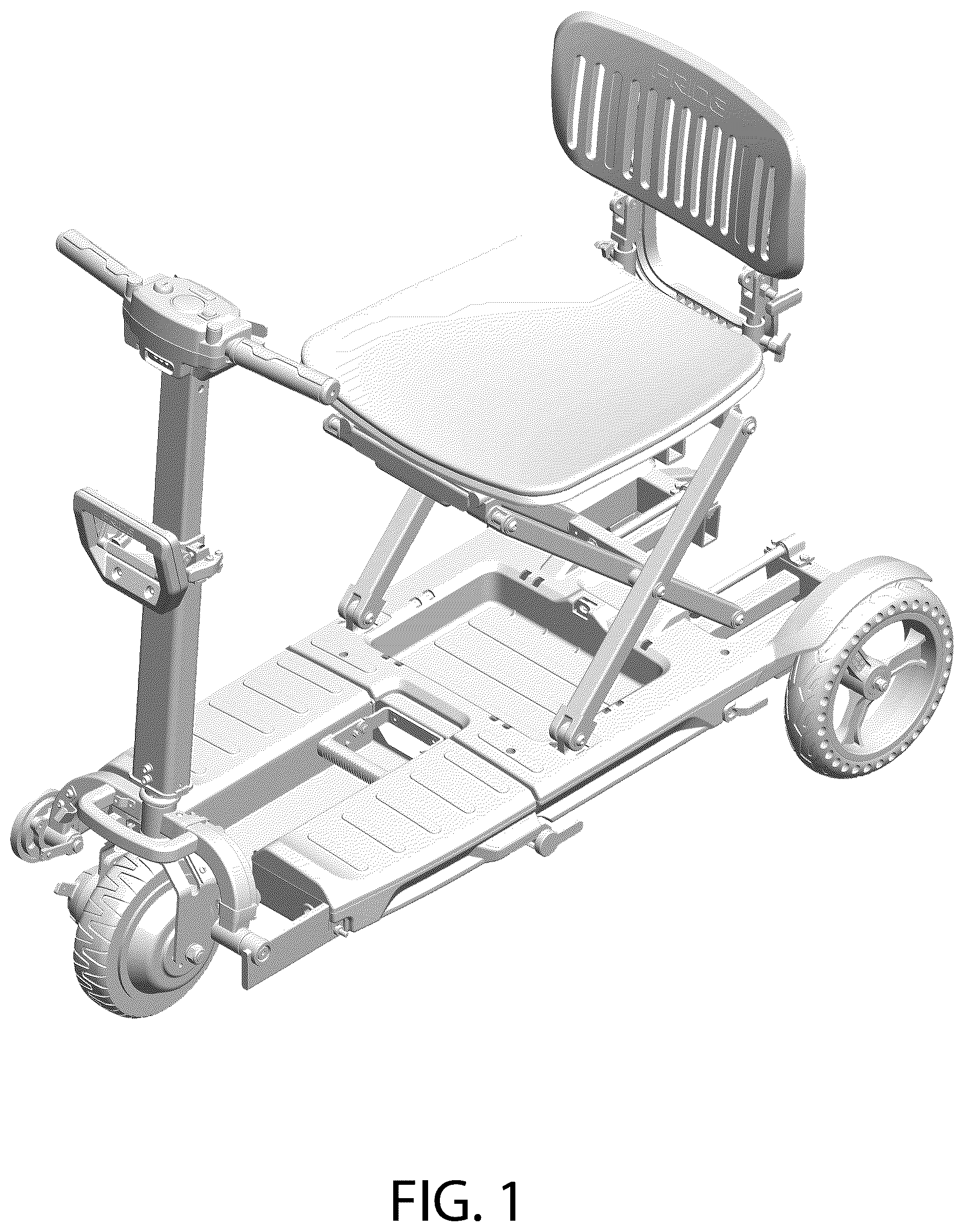 Patent USD1043455 Figure 1 – Foldable mobility vehicle