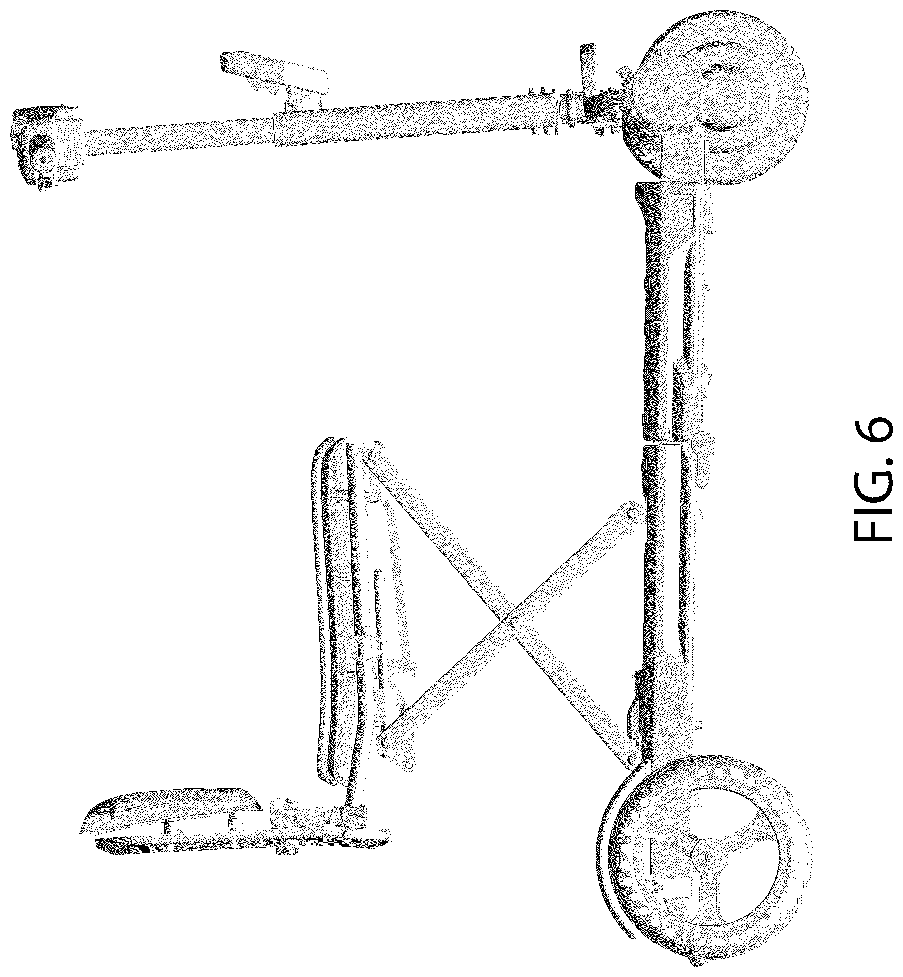 Patent USD1043455 Figure 6 – Foldable mobility vehicle