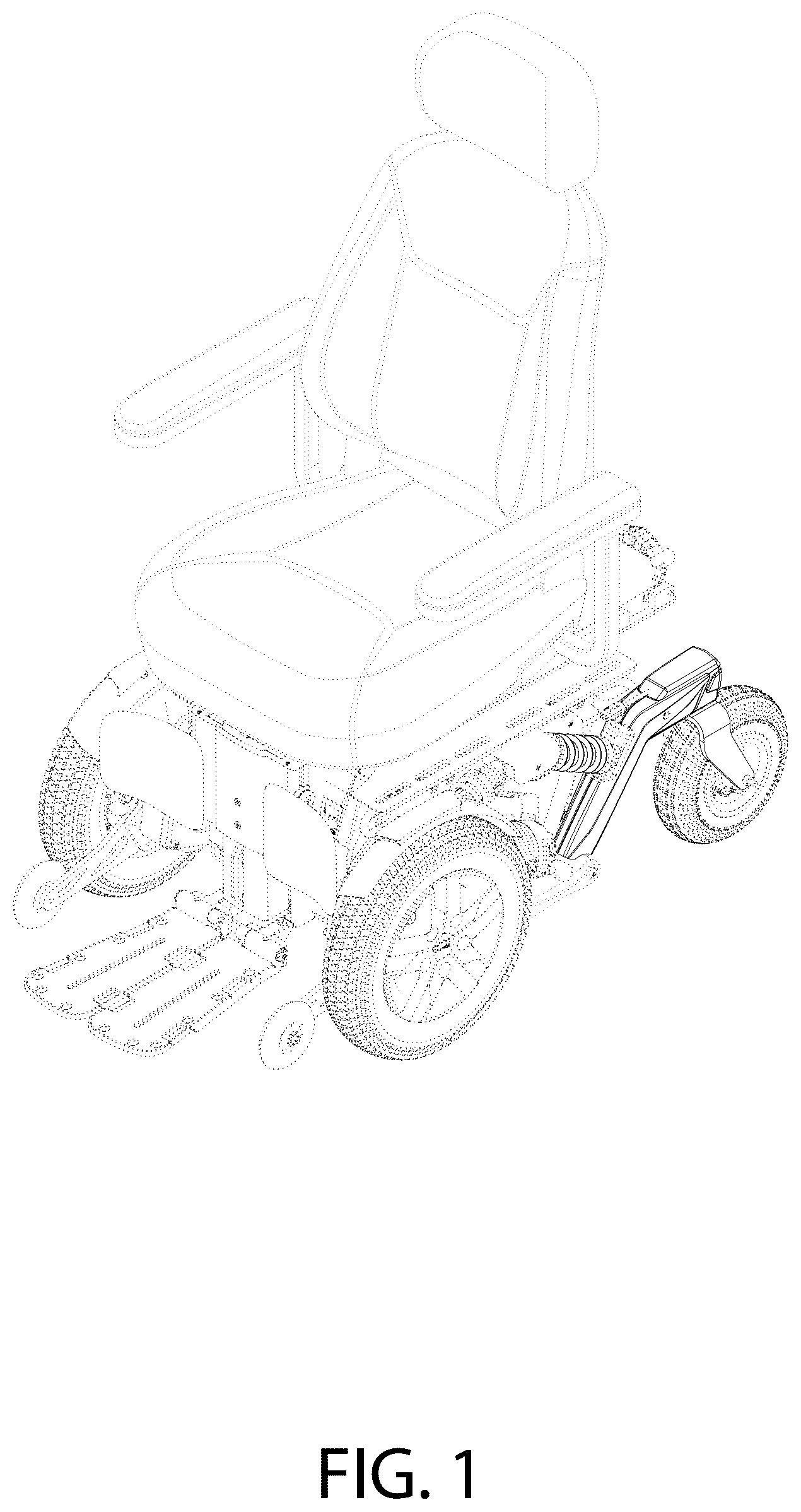 Patent USD1043457 Figure 1 – Electric wheelchair