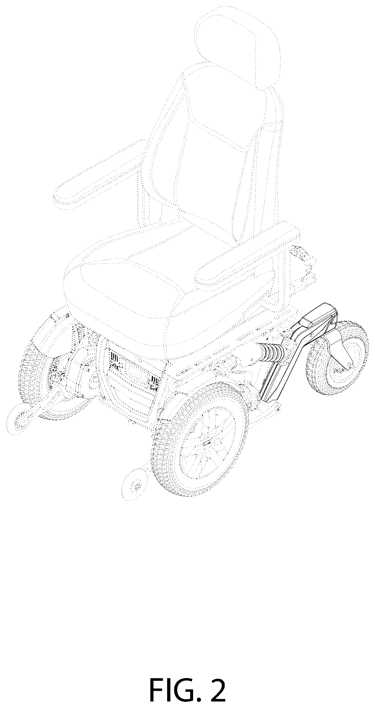 Patent USD1043457 Figure 2 – Electric wheelchair