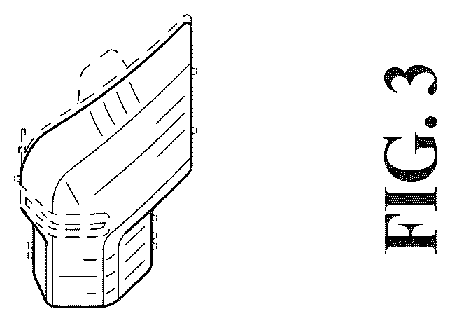 Patent USD1043465 Figure 3 – Vehicle rear upper fascia