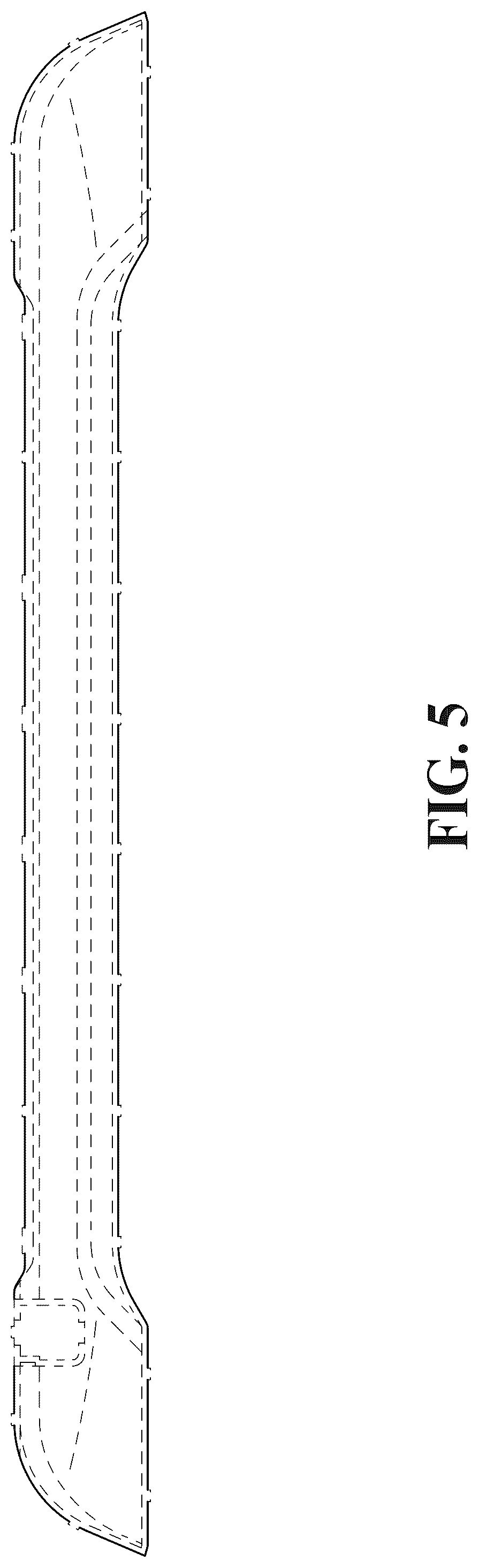 Patent USD1043465 Figure 5 – Vehicle rear upper fascia