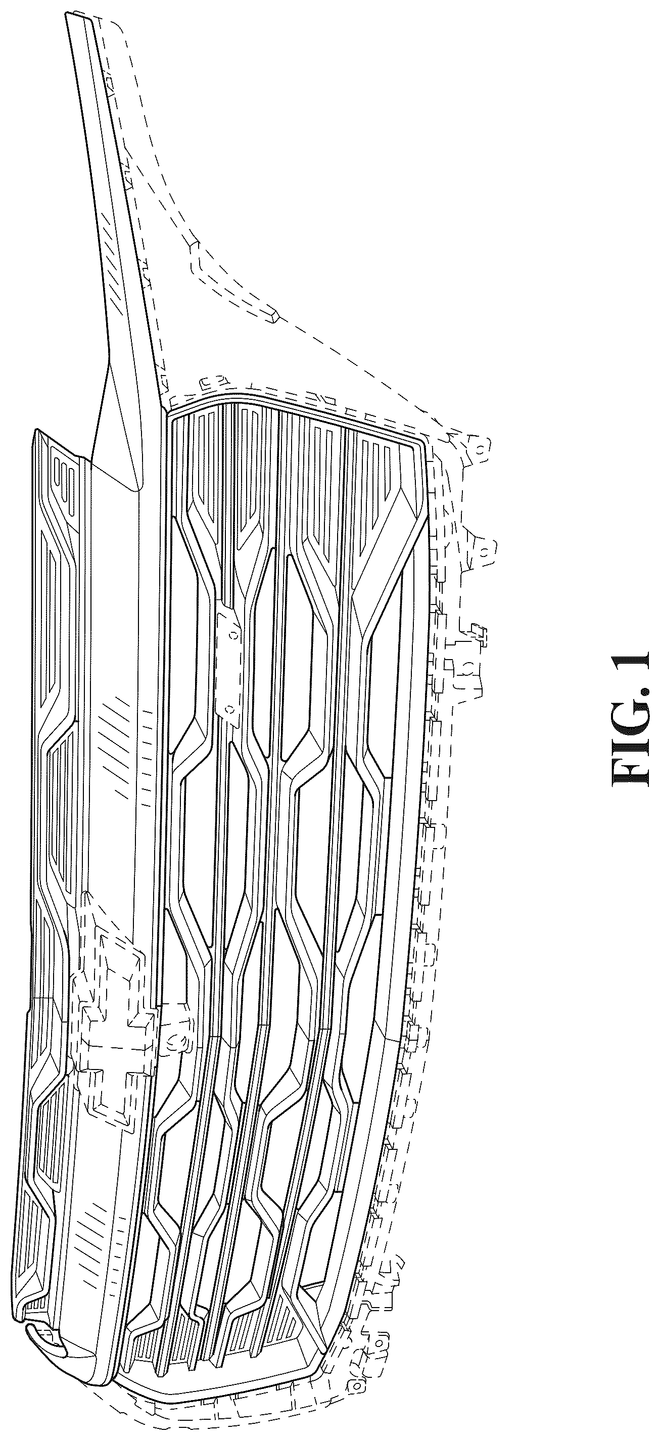 Patent USD1043467 Figure 1 – Motor vehicle grille
