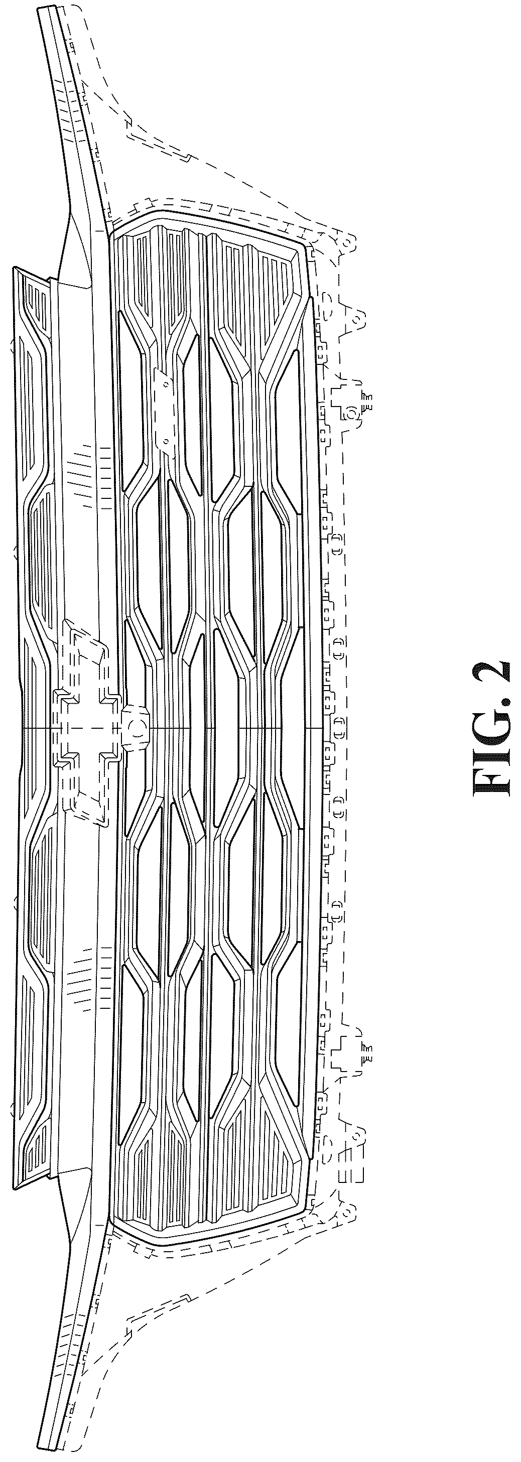 Patent USD1043467 Figure 2 – Motor vehicle grille