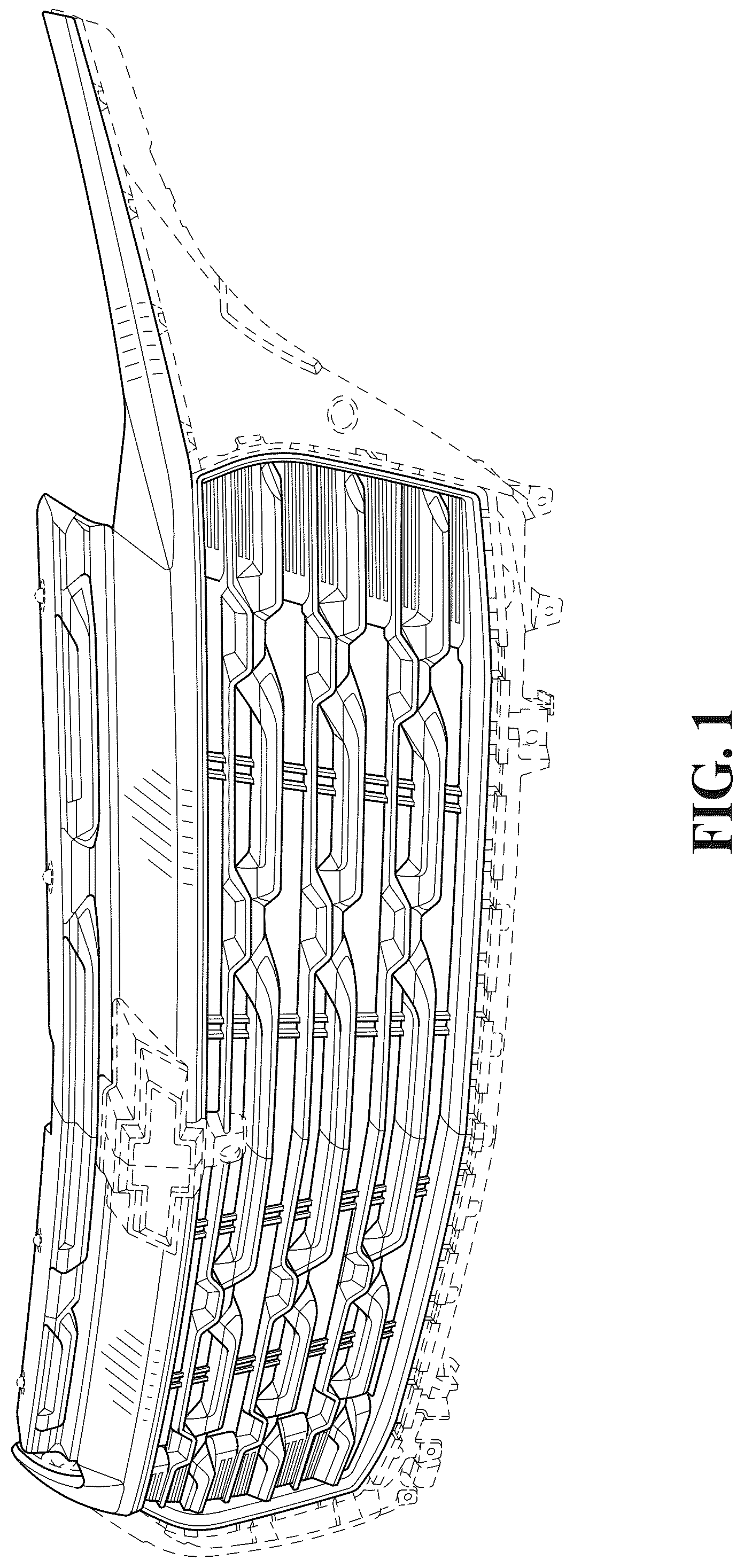 Patent USD1043468 Figure 1 – Motor vehicle grille