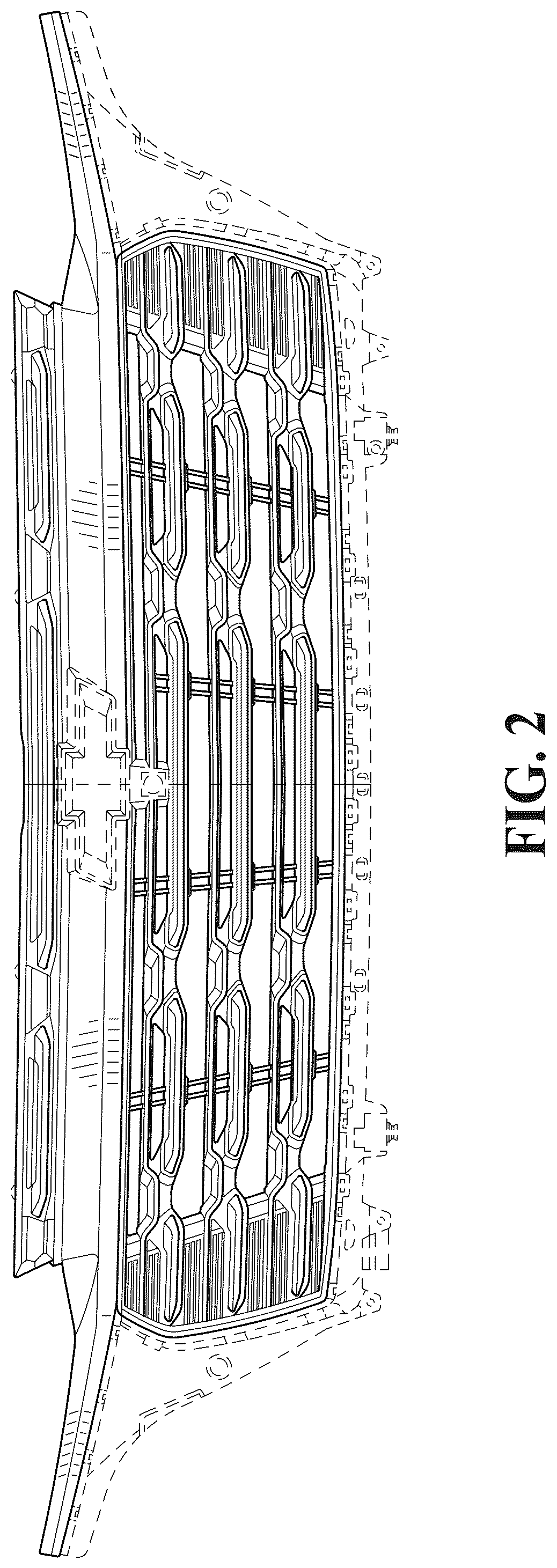 Patent USD1043468 Figure 2 – Motor vehicle grille