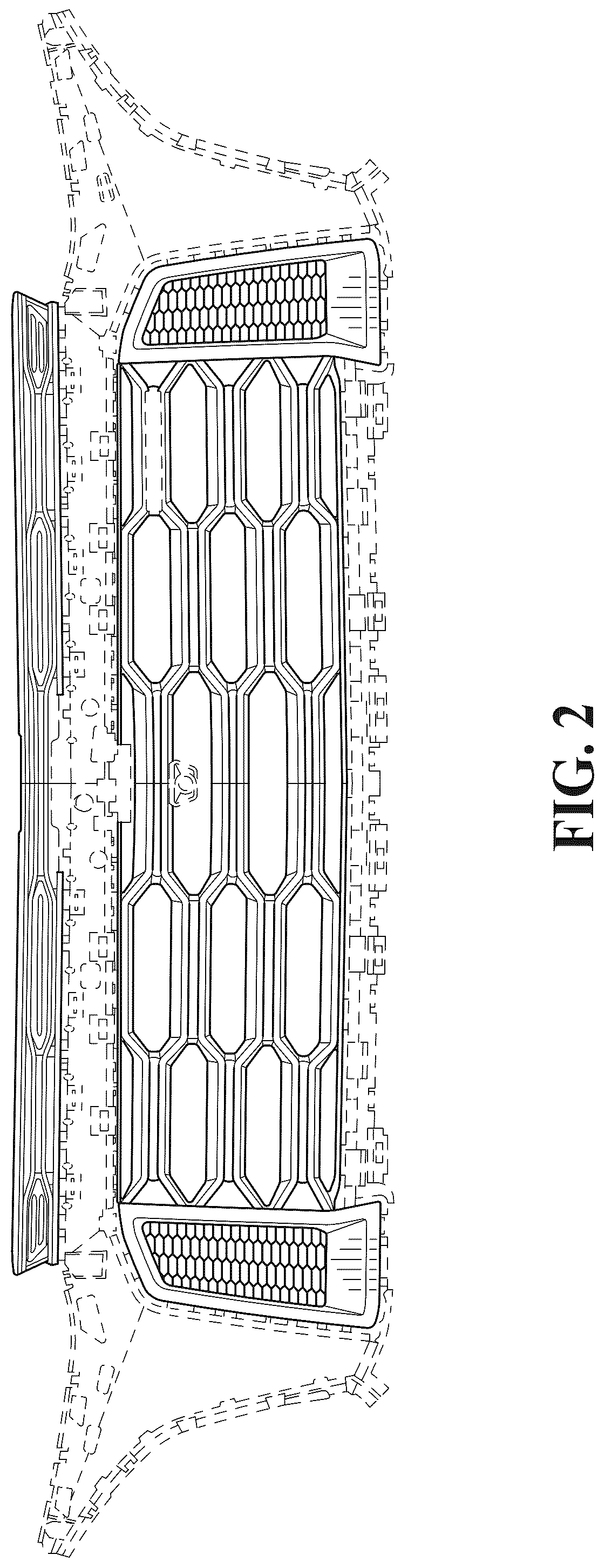 Patent USD1043469 Figure 2 – Motor vehicle grille