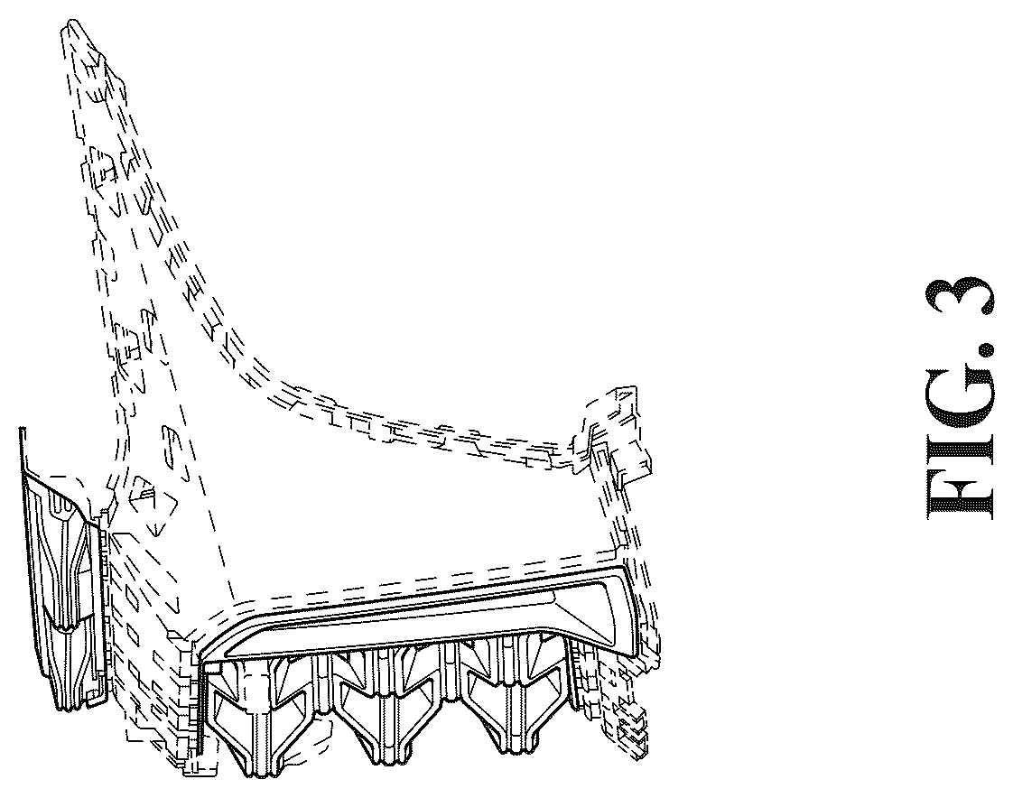 Patent USD1043469 Figure 3 – Motor vehicle grille