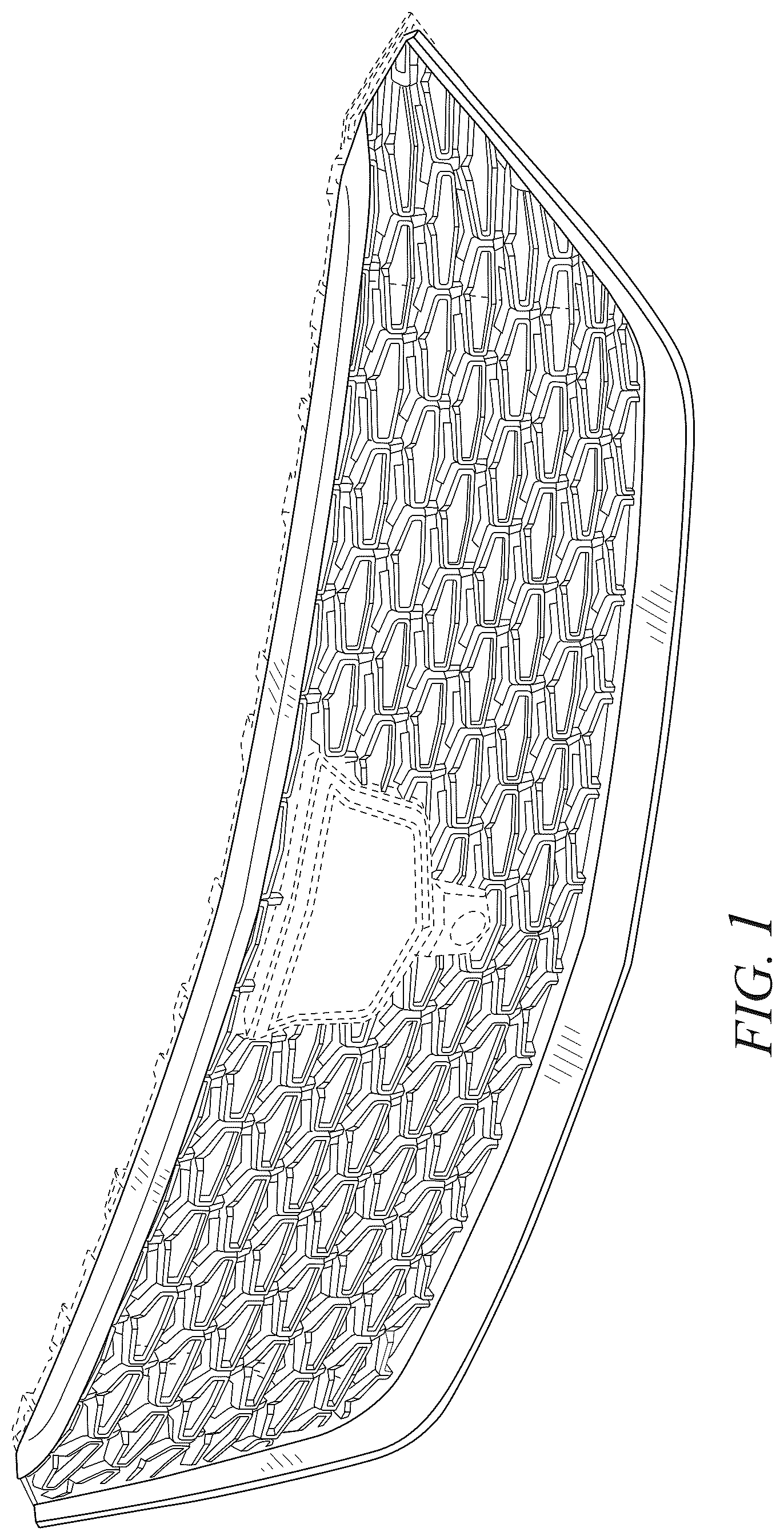 Patent USD1043470 Figure 1 – Vehicle grille