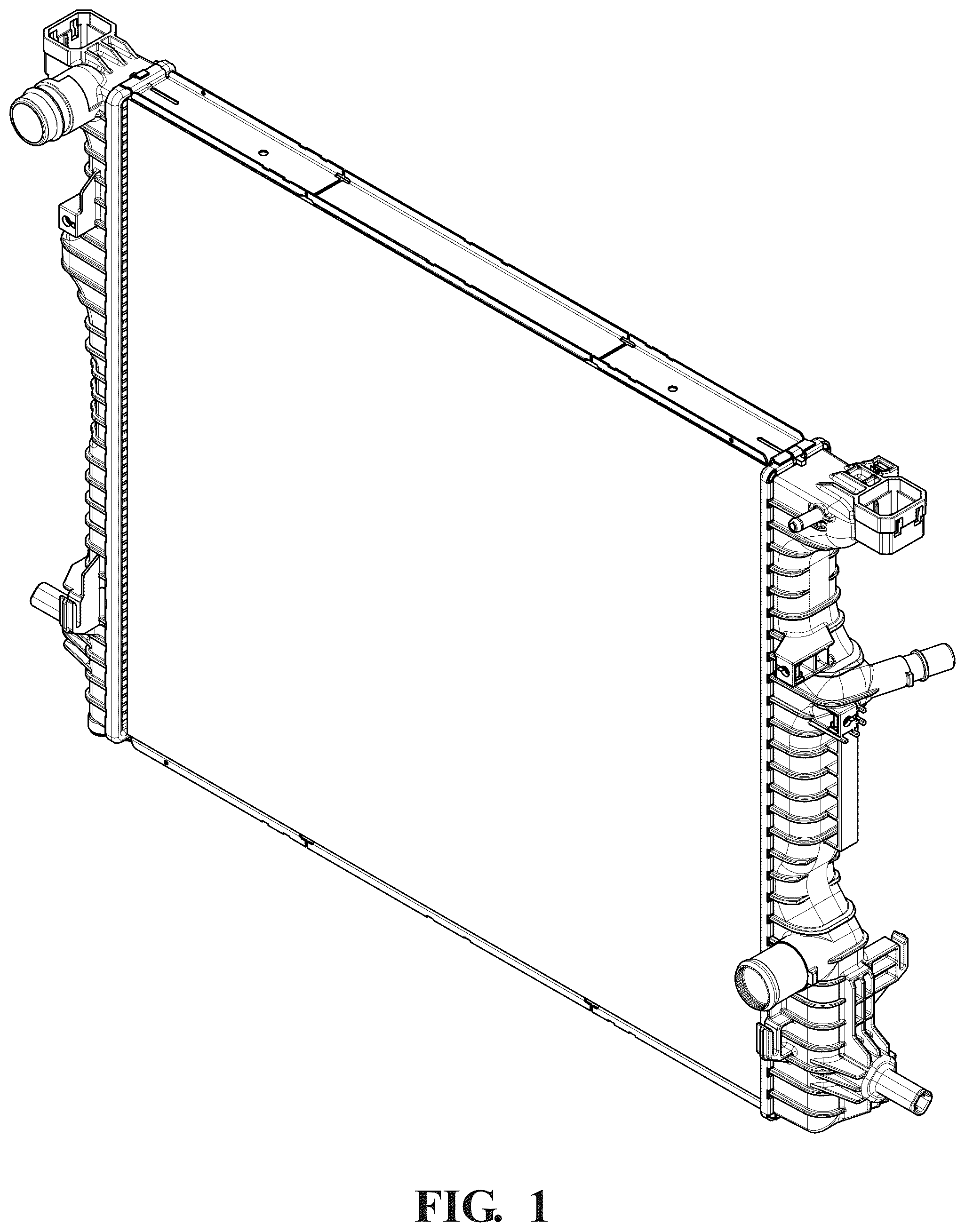 Patent USD1043473 Figure 1 – Radiator for a vehicle