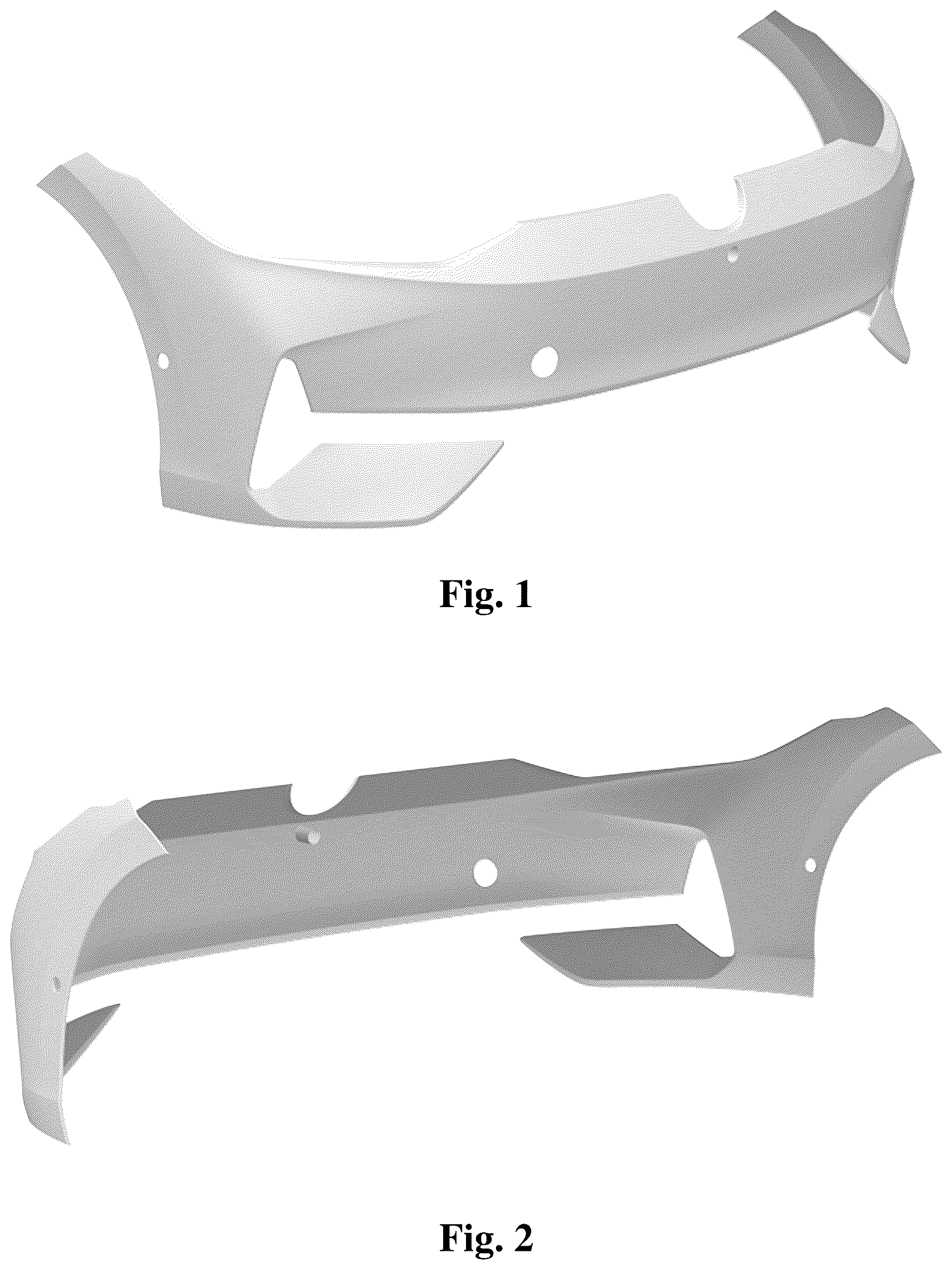 Patent USD1043474 Figure 1 – Vehicle bumper