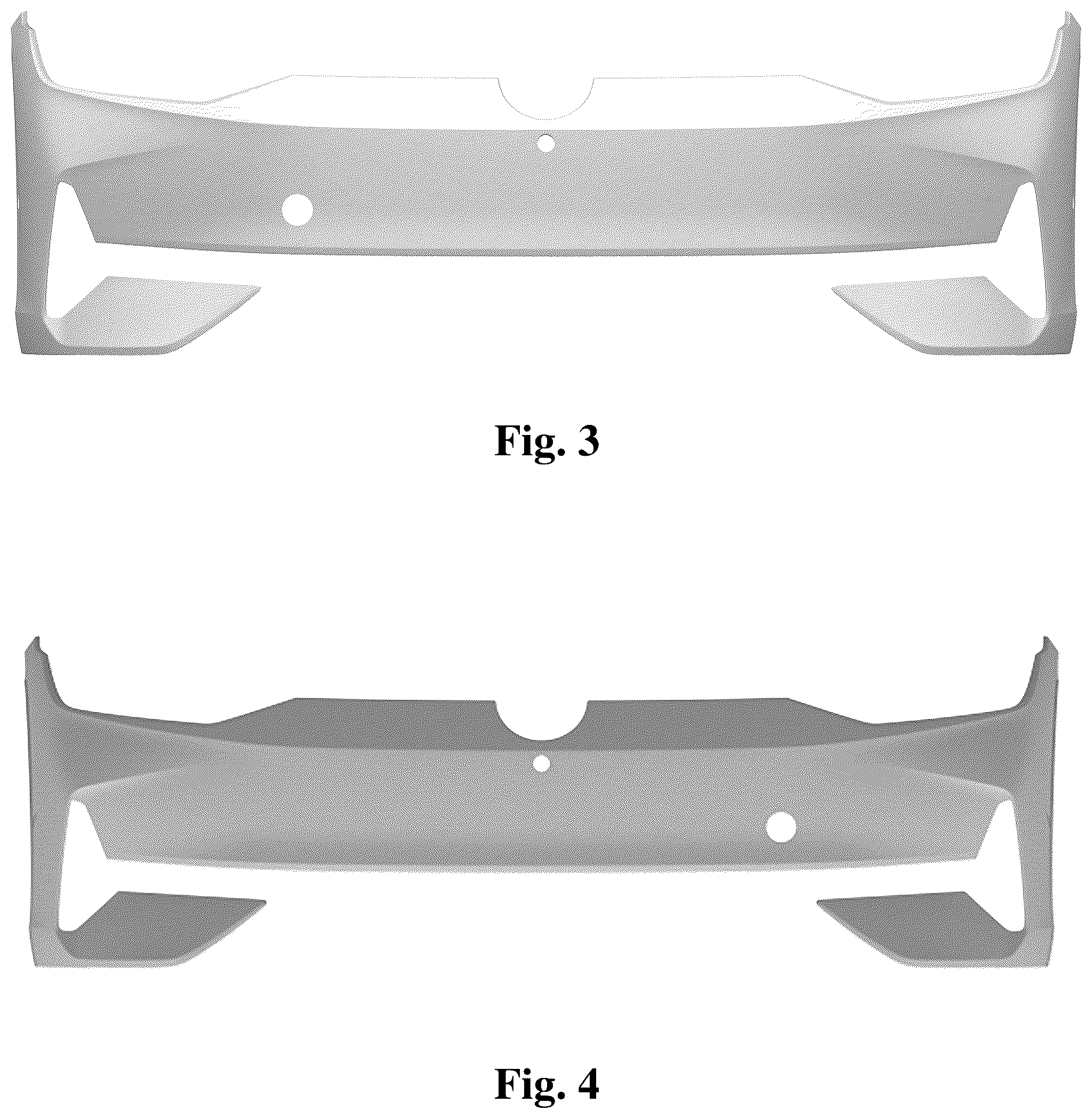 Patent USD1043474 Figure 2 – Vehicle bumper