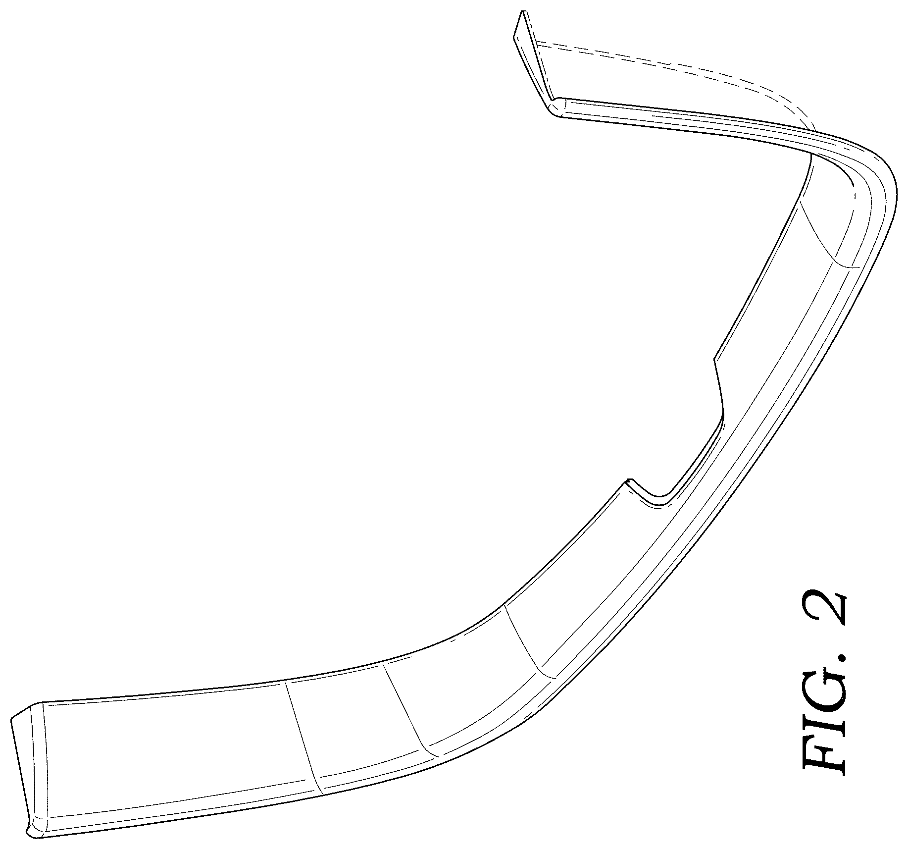 Patent USD1043476 Figure 2 – Vehicle bumper trim