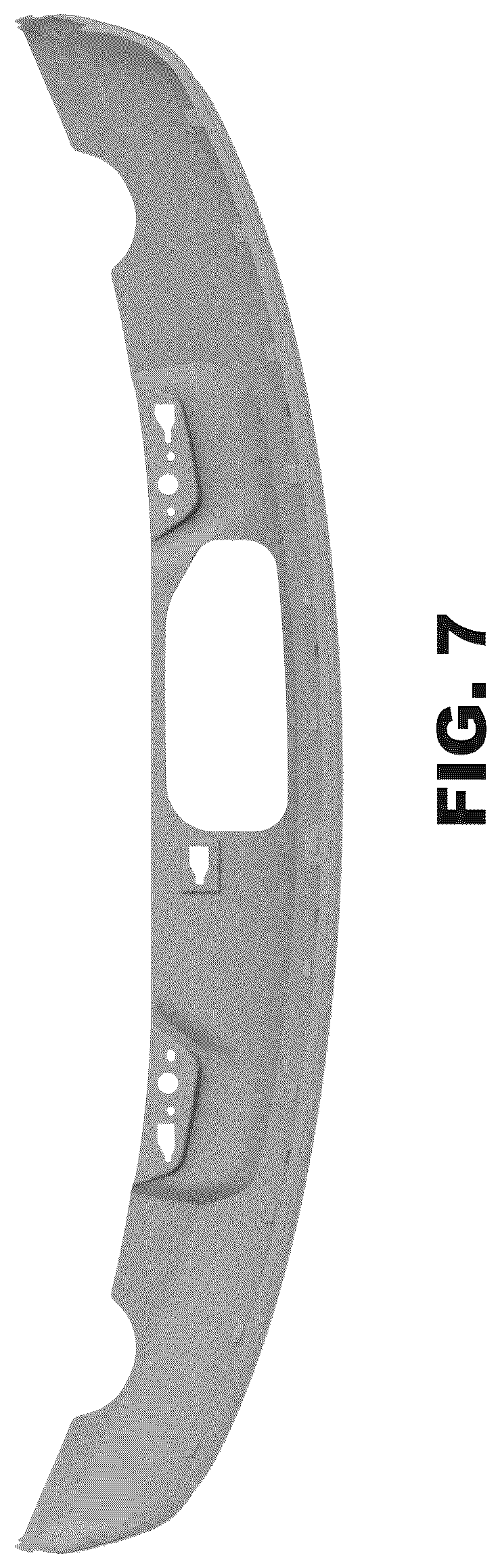 Patent USD1043477 Figure 7 – Rear bumper for a vehicle