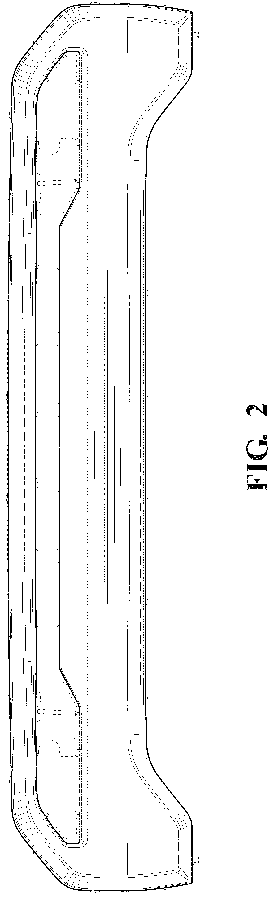 Patent USD1043478 Figure 2 – Vehicle front bumper plate