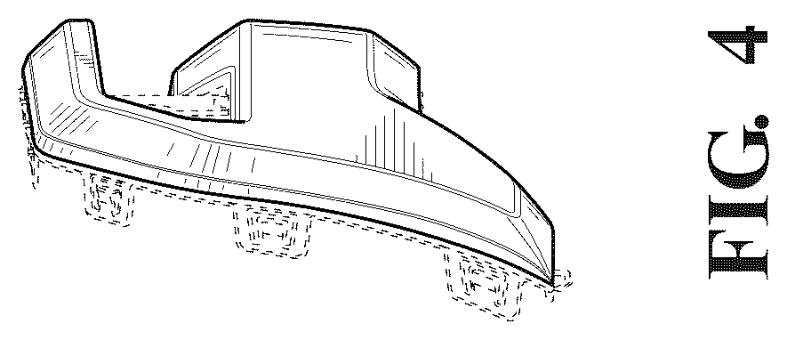 Patent USD1043478 Figure 4 – Vehicle front bumper plate