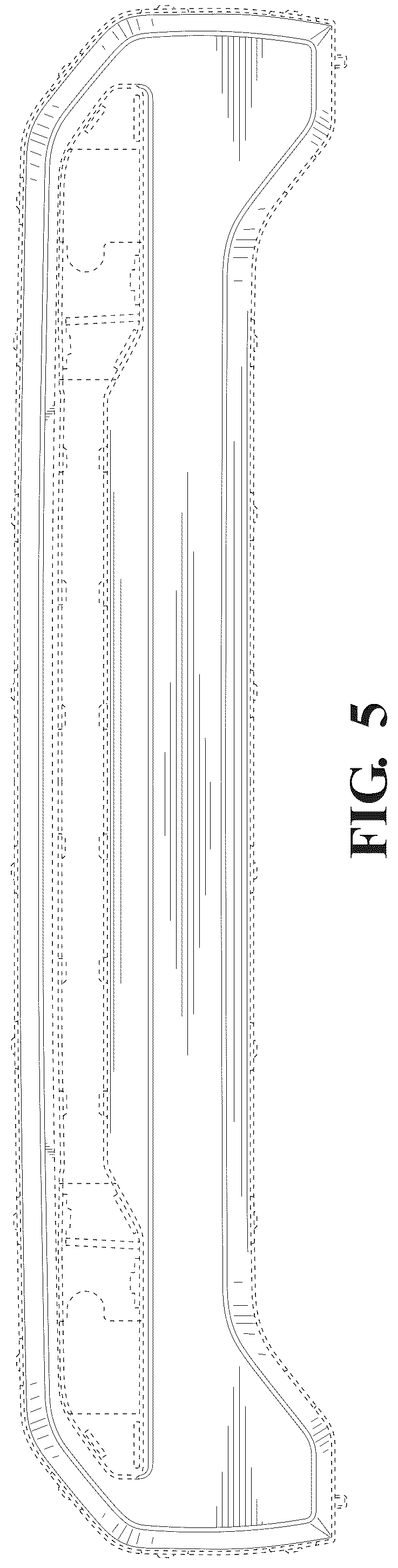 Patent USD1043478 Figure 5 – Vehicle front bumper plate
