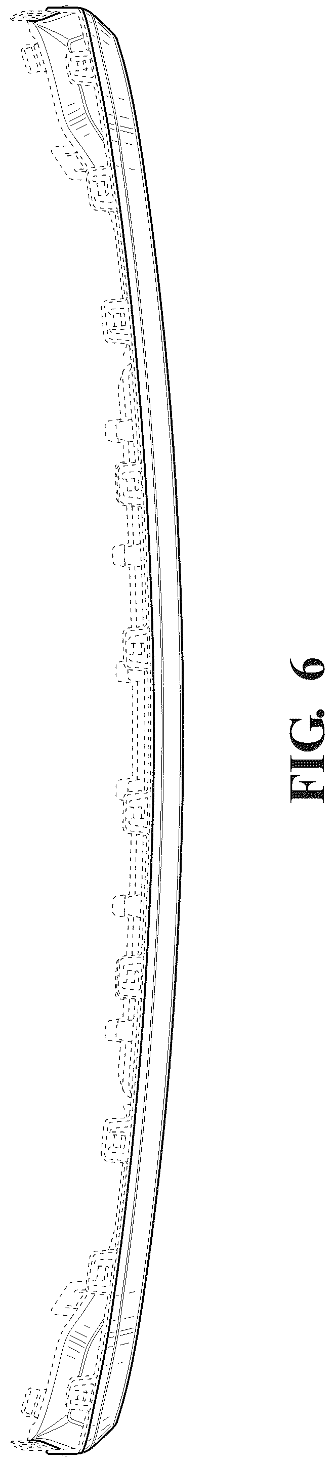 Patent USD1043478 Figure 6 – Vehicle front bumper plate