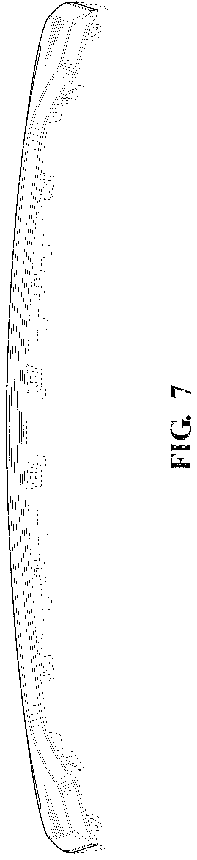 Patent USD1043478 Figure 7 – Vehicle front bumper plate