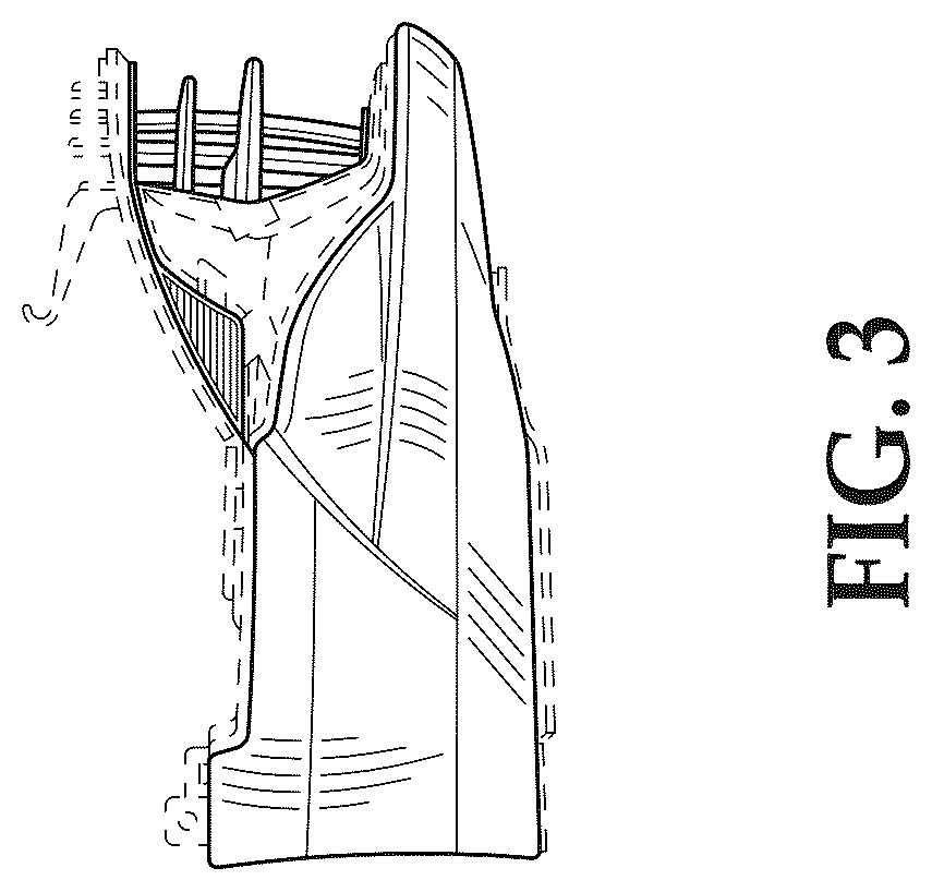 Patent USD1043480 Figure 3 – Vehicle front lower fascia