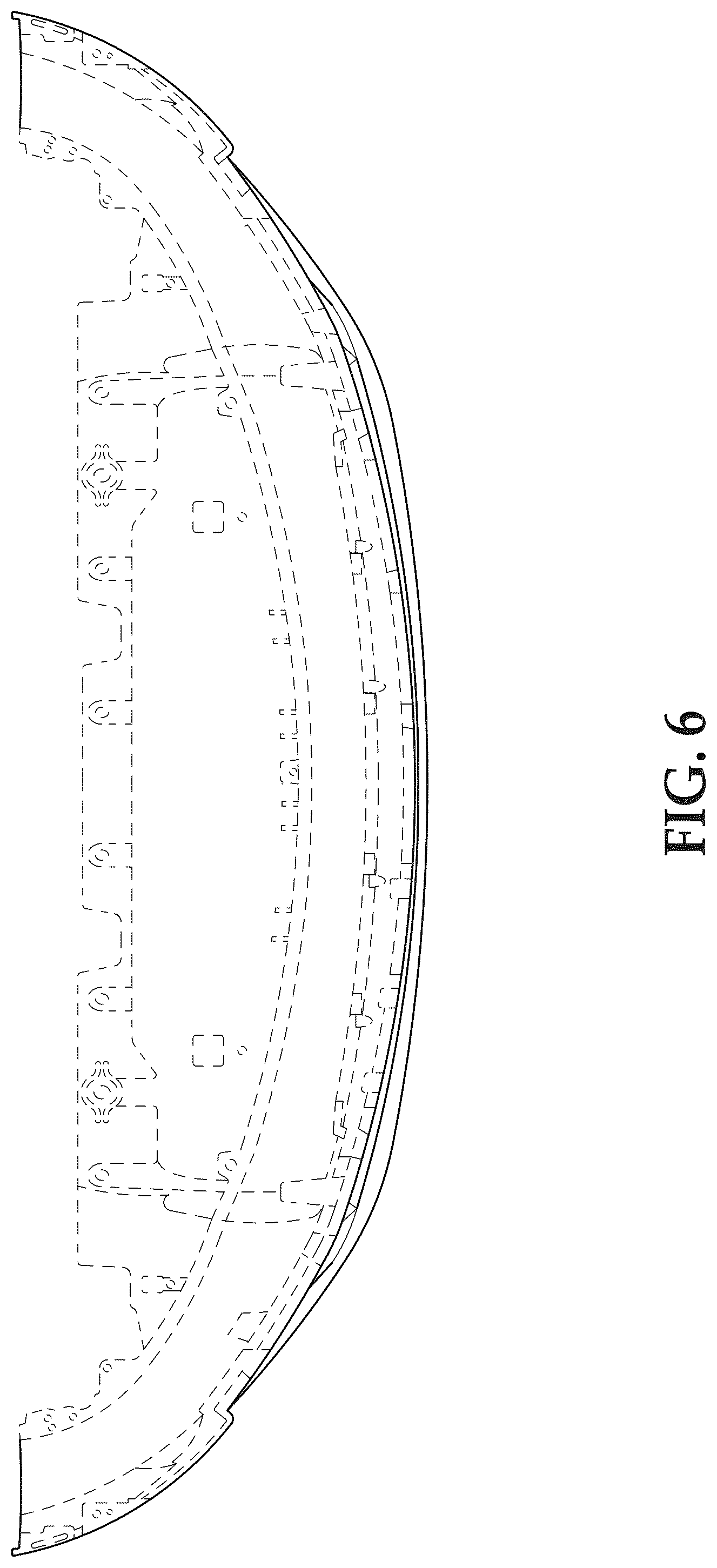 Patent USD1043480 Figure 6 – Vehicle front lower fascia